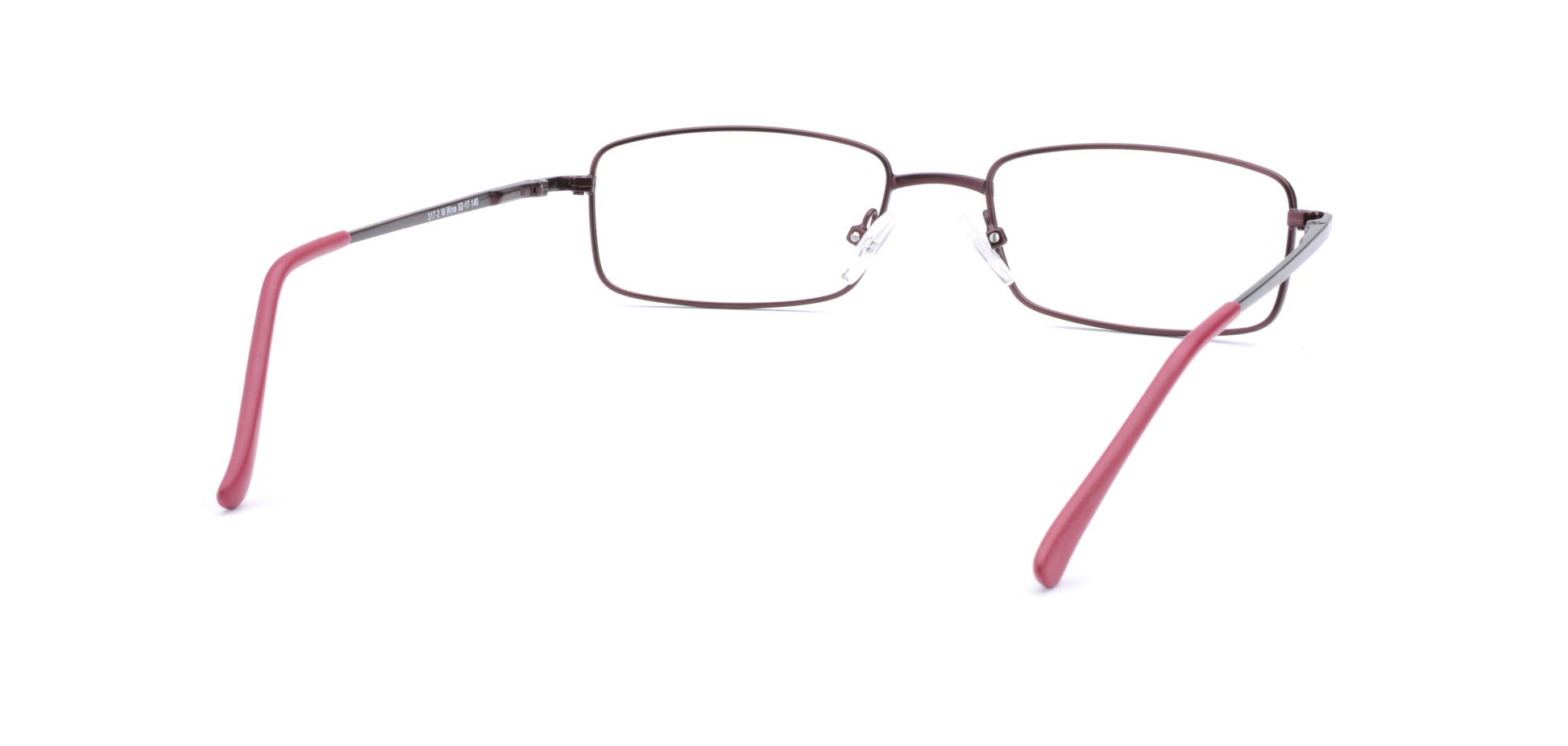 RA317-2 | Unisex | Matte Burgundy | Metal Glasses