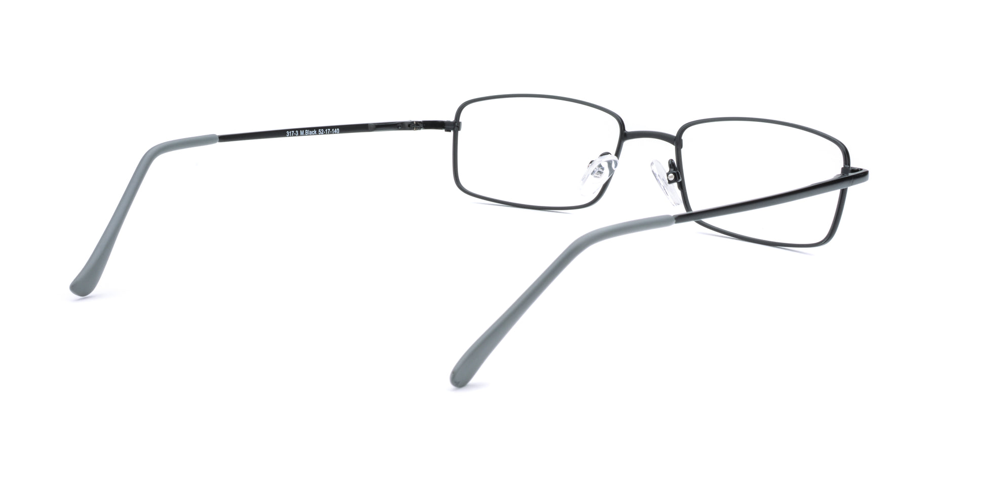 RA317-3 | Unisex | Matte Black | Metal Glasses