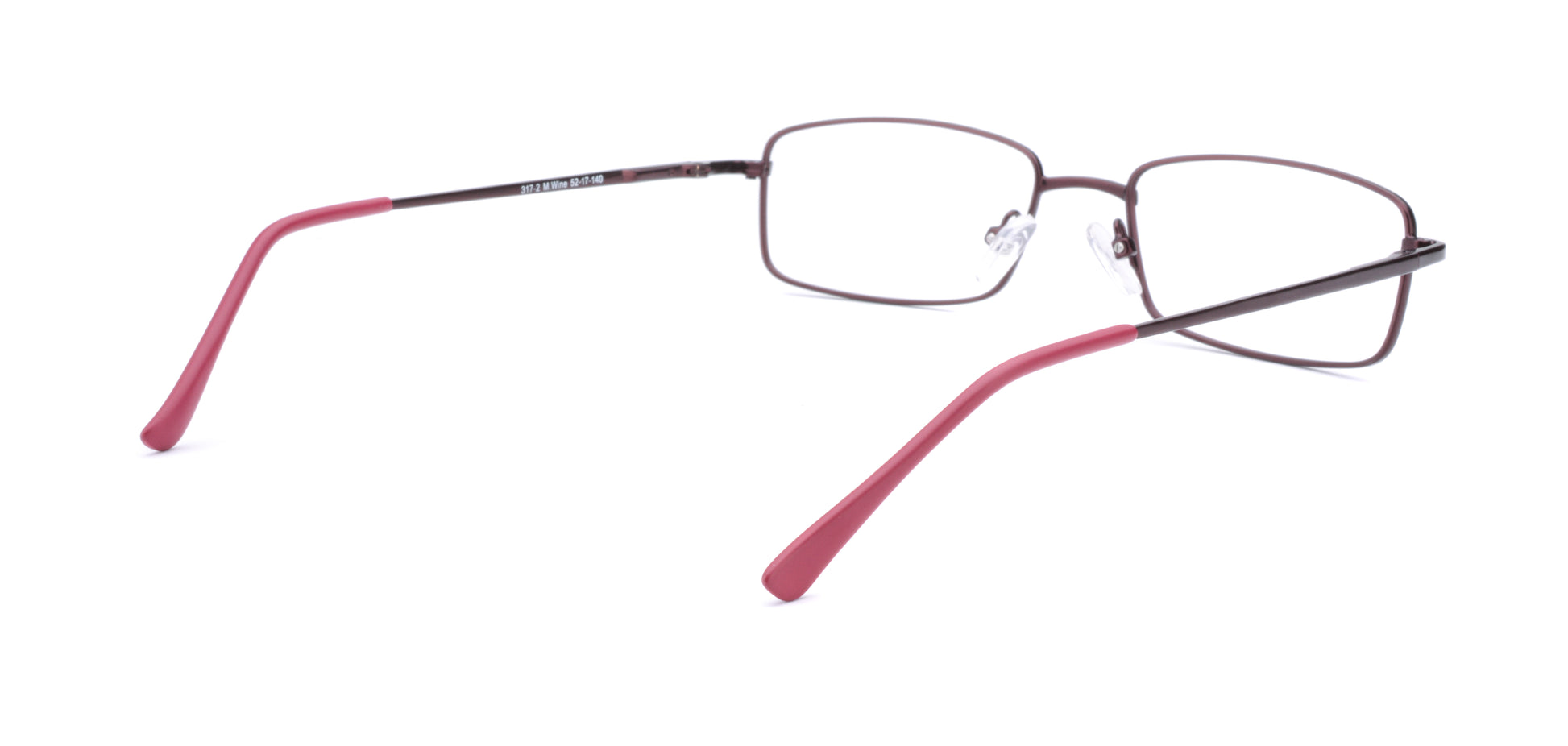 RA317-2 | Unisex | Matte Burgundy | Metal Glasses
