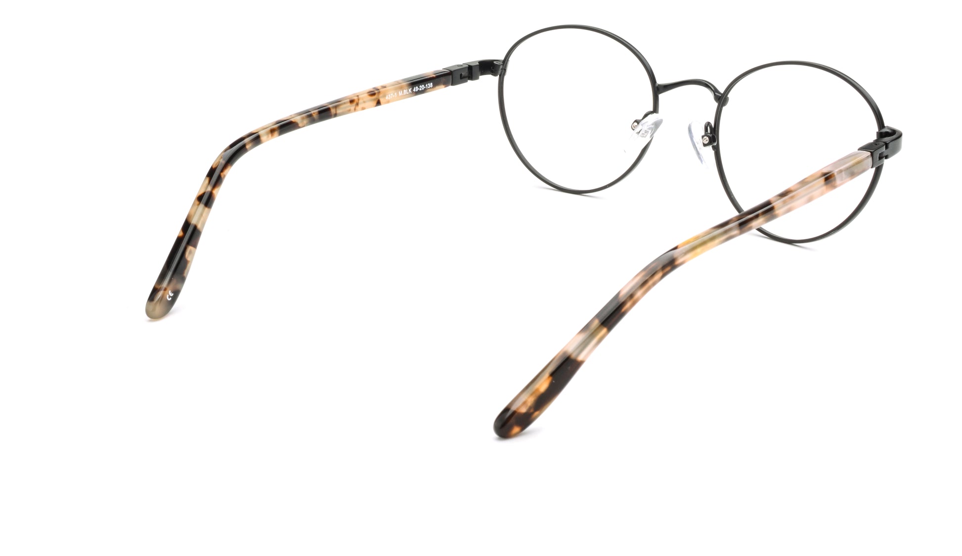 RA437-1 | Unisex | Matte Black | Metal Glasses