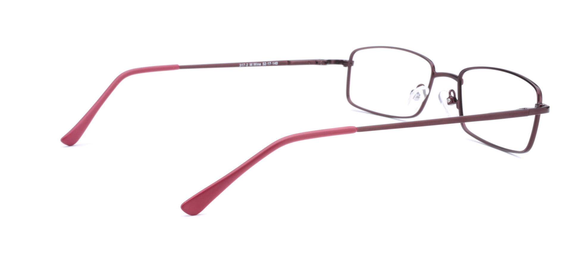 RA317-2 | Unisex | Matte Burgundy | Metal Glasses