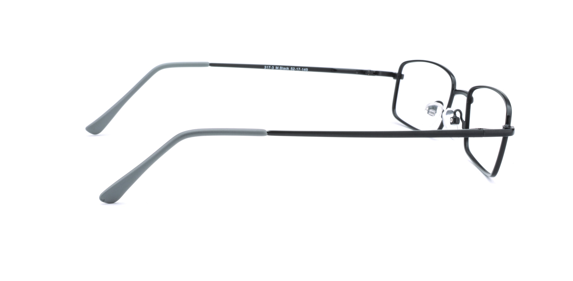 RA317-3 | Unisex | Matte Black | Metal Glasses