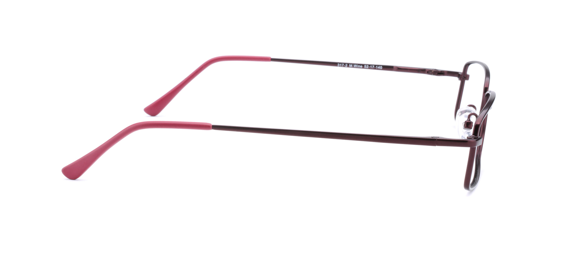RA317-2 | Unisex | Matte Burgundy | Metal Glasses