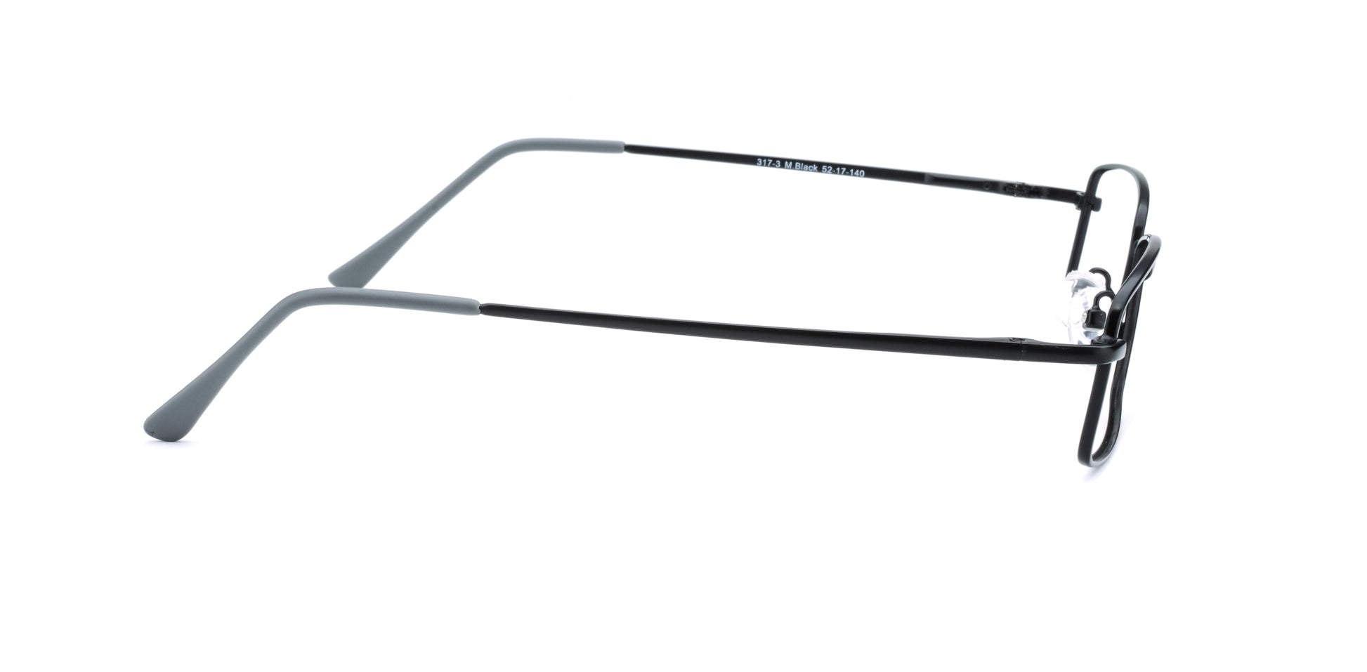 RA317-3 | Unisex | Matte Black | Metal Glasses