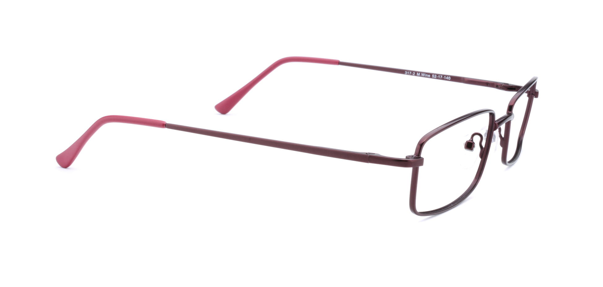 RA317-2 | Unisex | Matte Burgundy | Metal Glasses