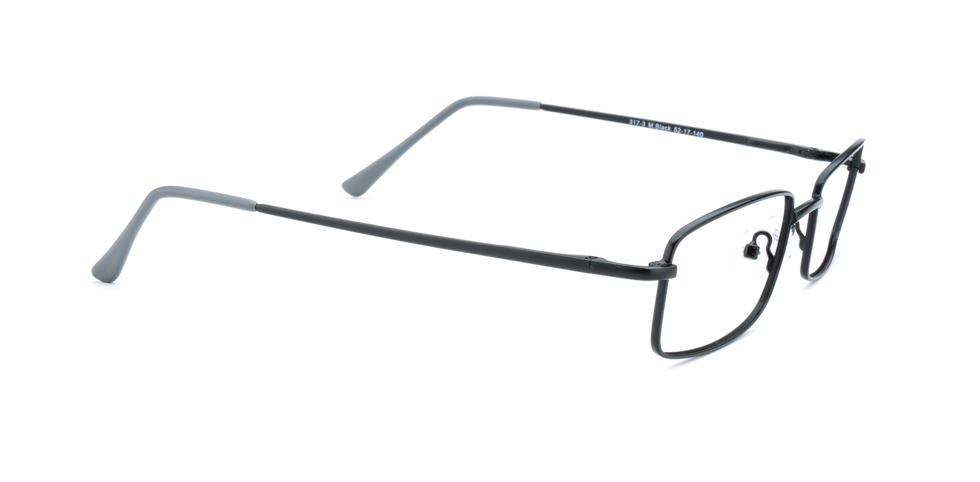 RA317-3 | Unisex | Matte Black | Metal Glasses