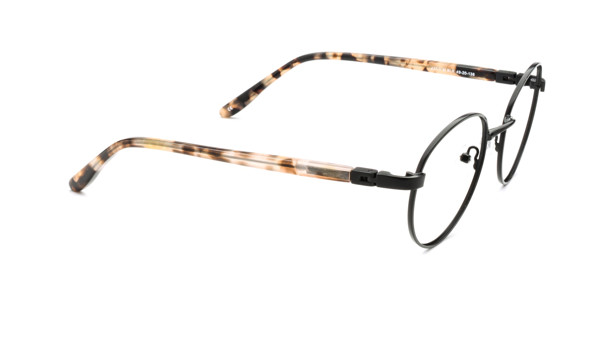 RA437-1 | Unisex | Matte Black | Metal Glasses