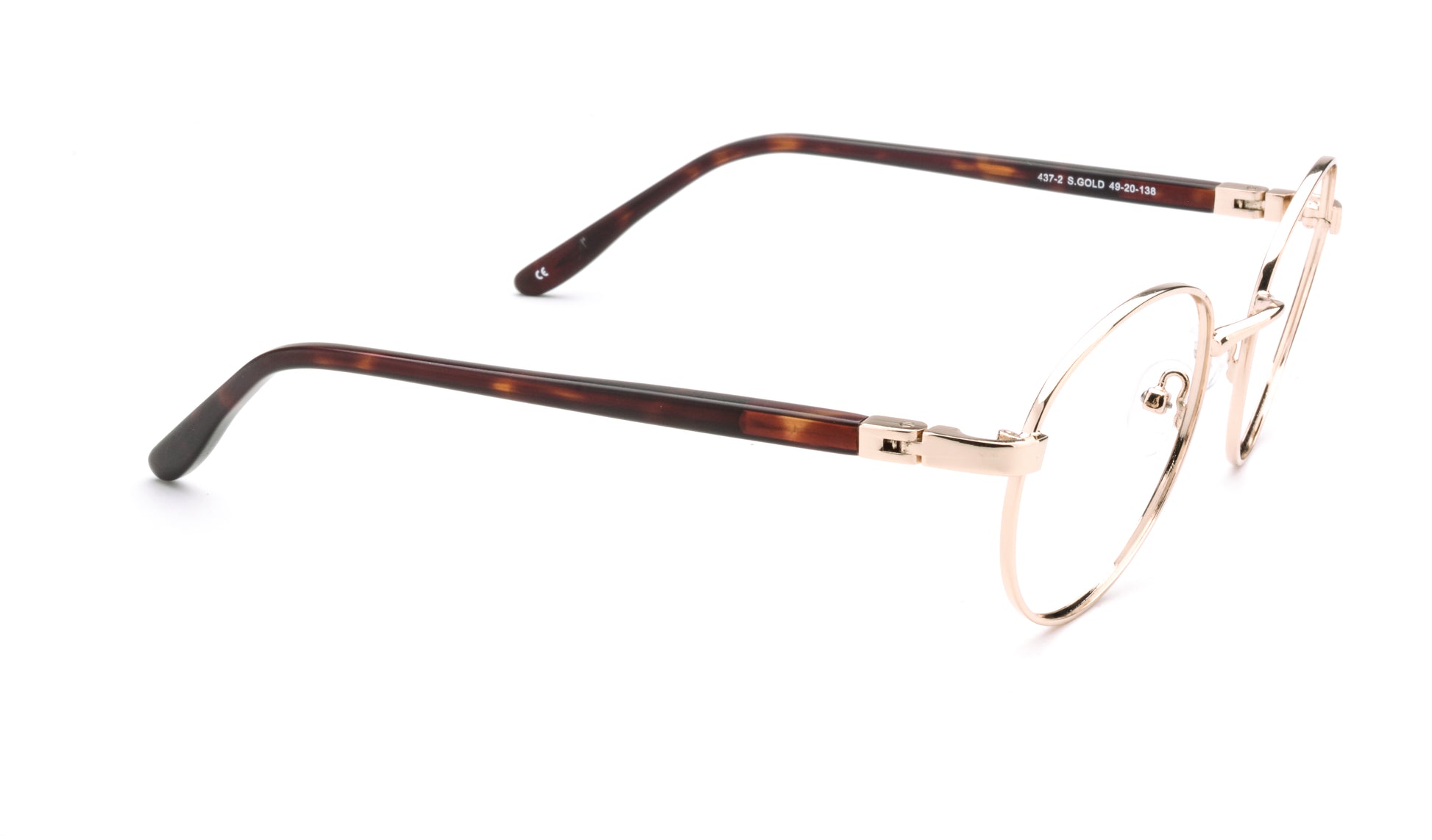 RA437-2 | Unisex | Shiny Gold | Metal Glasses