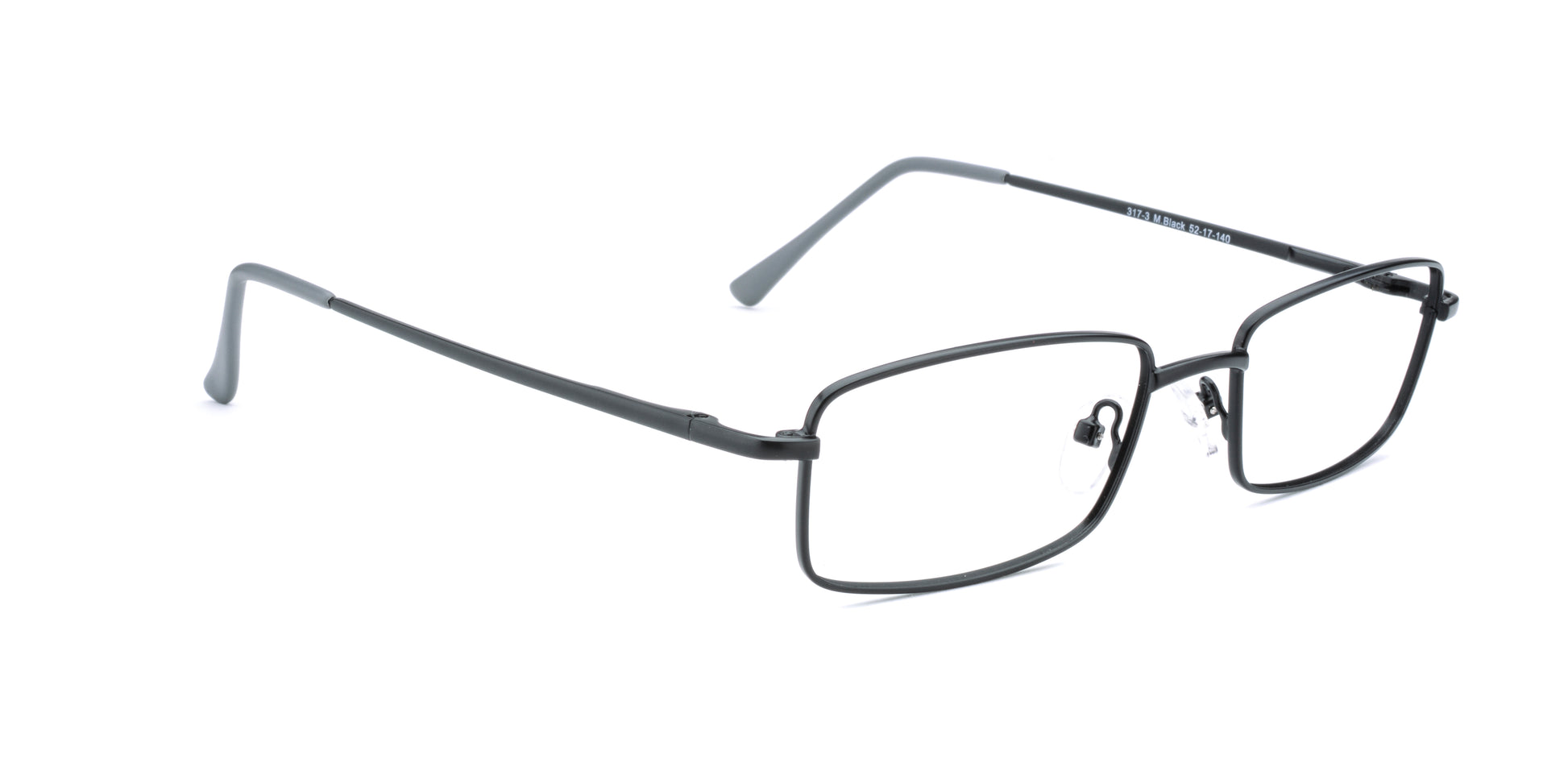 RA317-3 | Unisex | Matte Black | Metal Glasses