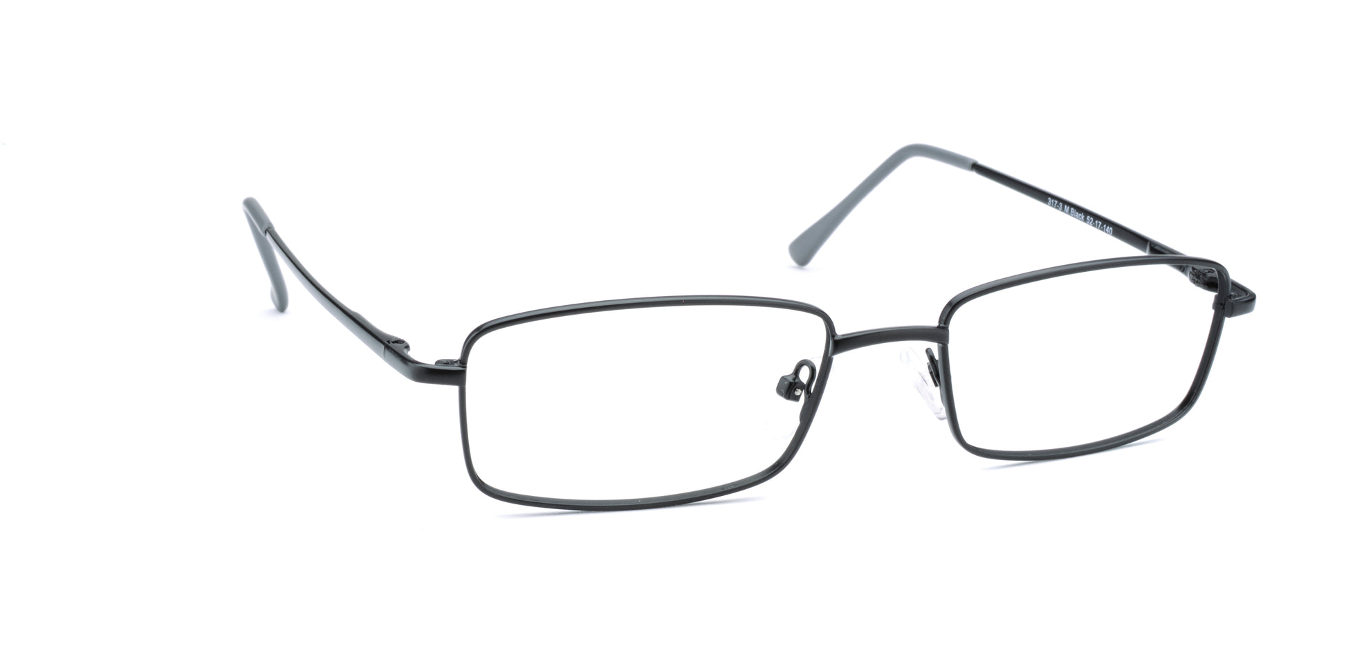 RA317-3 | Unisex | Matte Black | Metal Glasses