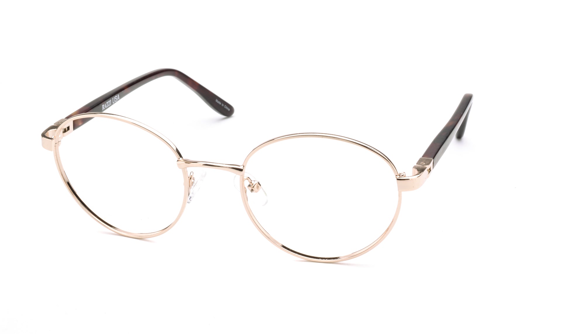 RA437-2 | Unisex | Shiny Gold | Metal Glasses