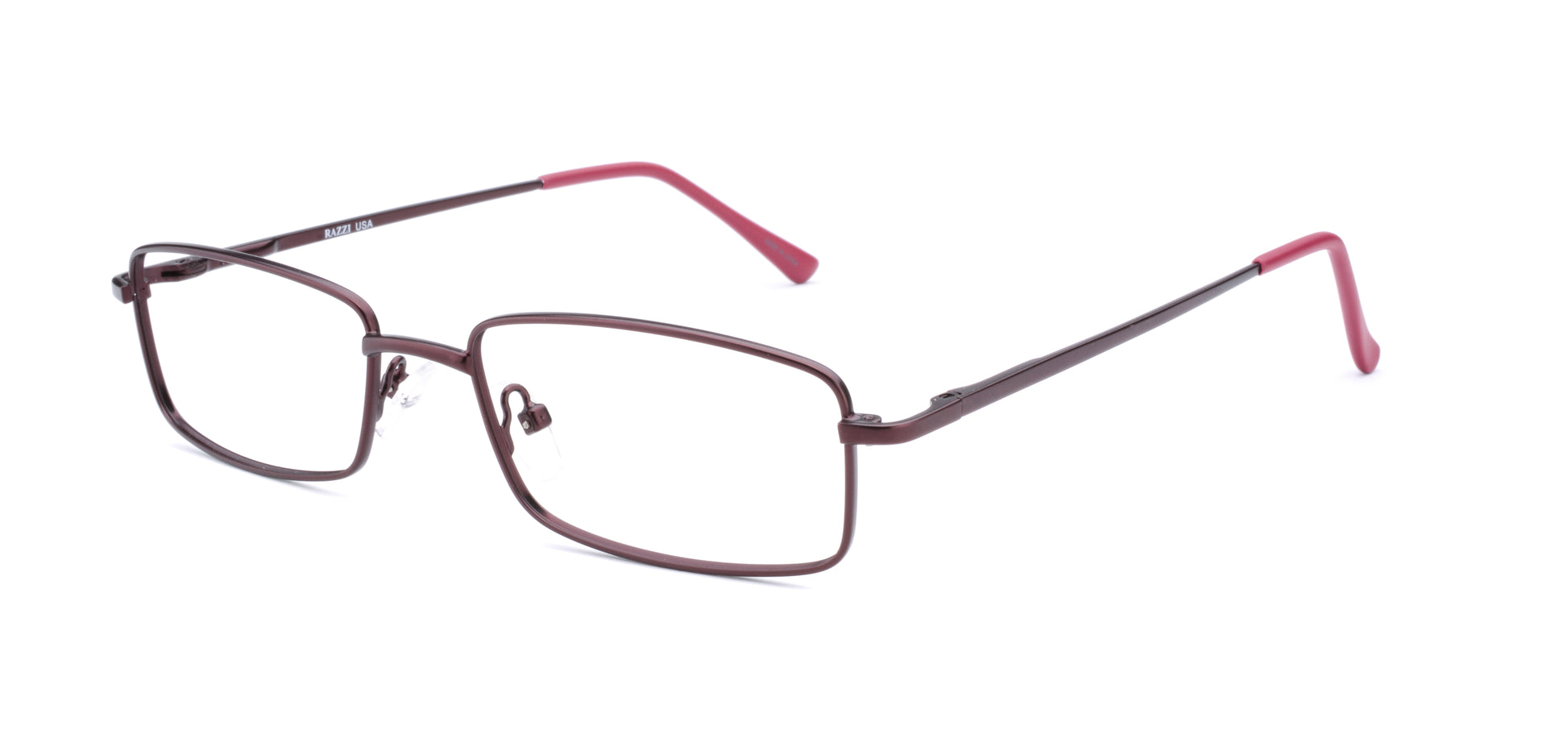 RA317-2 | Unisex | Matte Burgundy | Metal Glasses