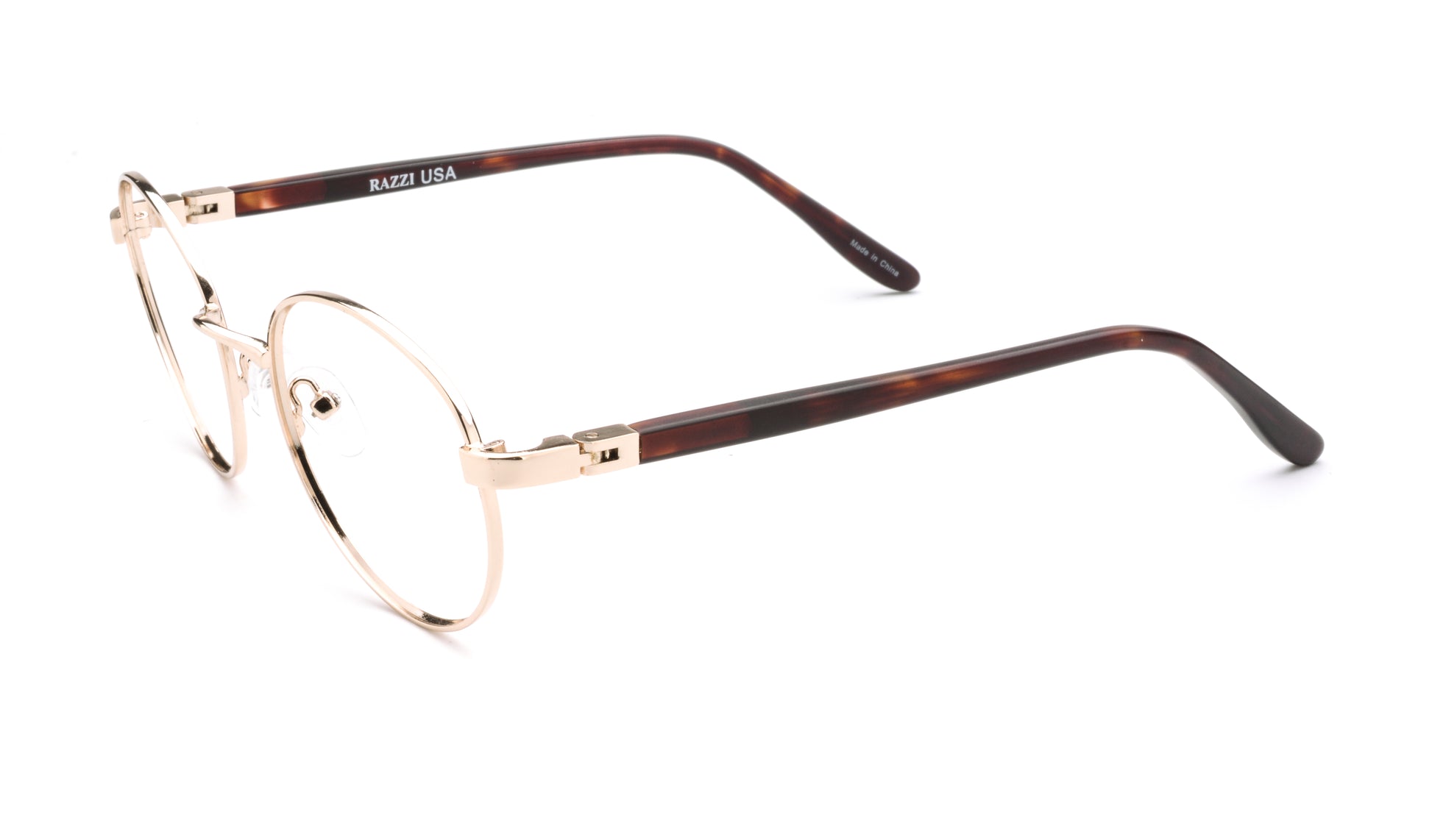 RA437-2 | Unisex | Shiny Gold | Metal Glasses