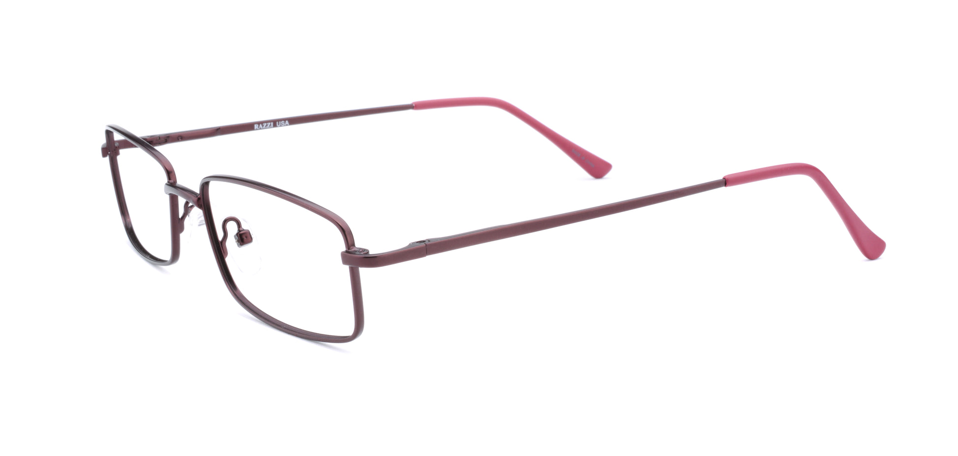 RA317-2 | Unisex | Matte Burgundy | Metal Glasses