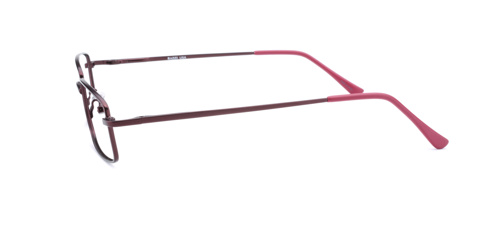 RA317-2 | Unisex | Matte Burgundy | Metal Glasses