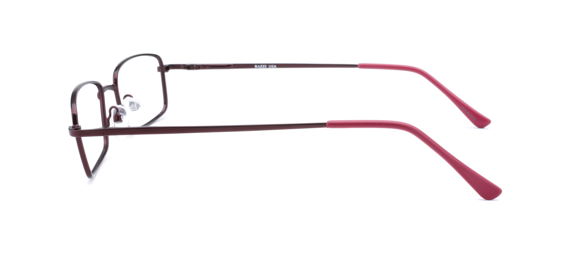 RA317-2 | Unisex | Matte Burgundy | Metal Glasses