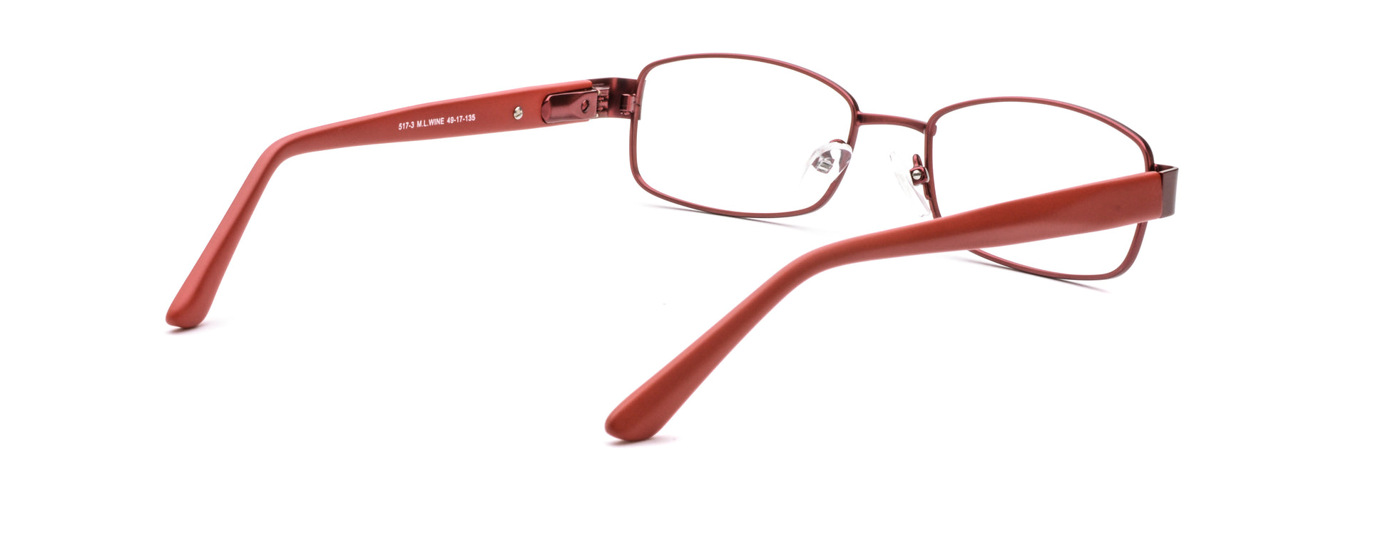 RA517-3 | Women | Matte Burgundy | Metal Glasses