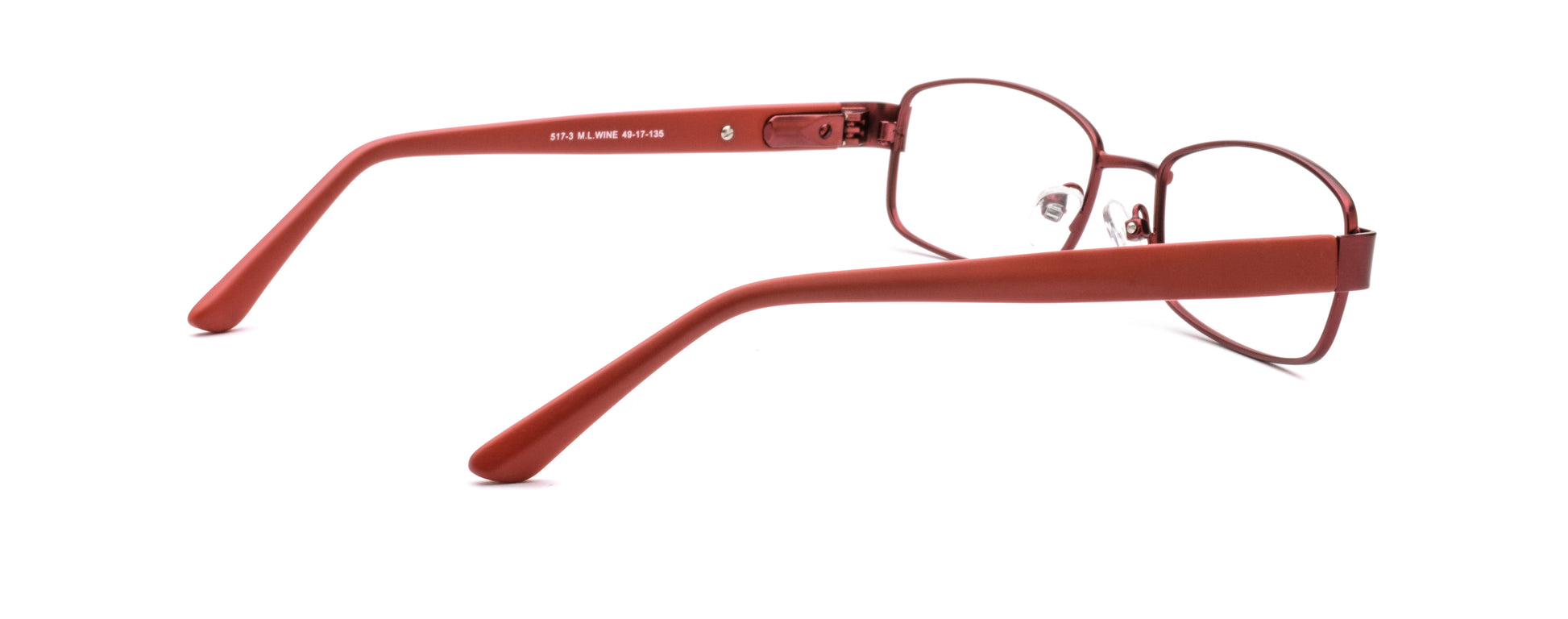 RA517-3 | Women | Matte Burgundy | Metal Glasses