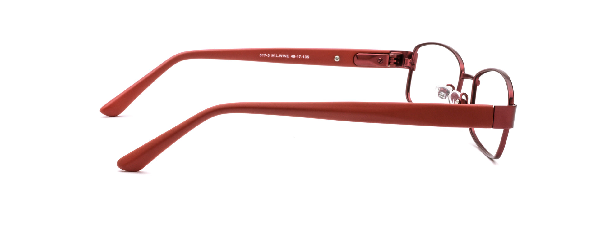 RA517-3 | Women | Matte Burgundy | Metal Glasses