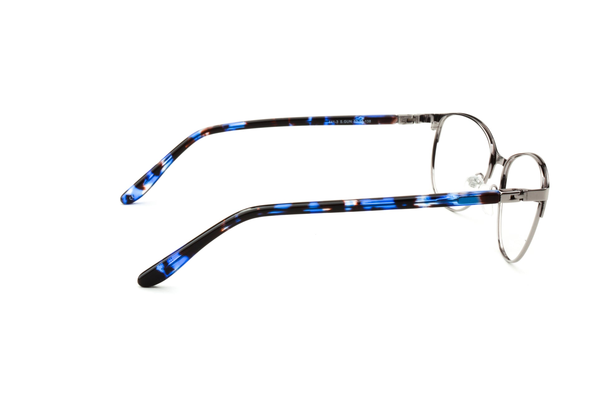 RA441-3 | Women | Shiny Gun | Metal Glasses