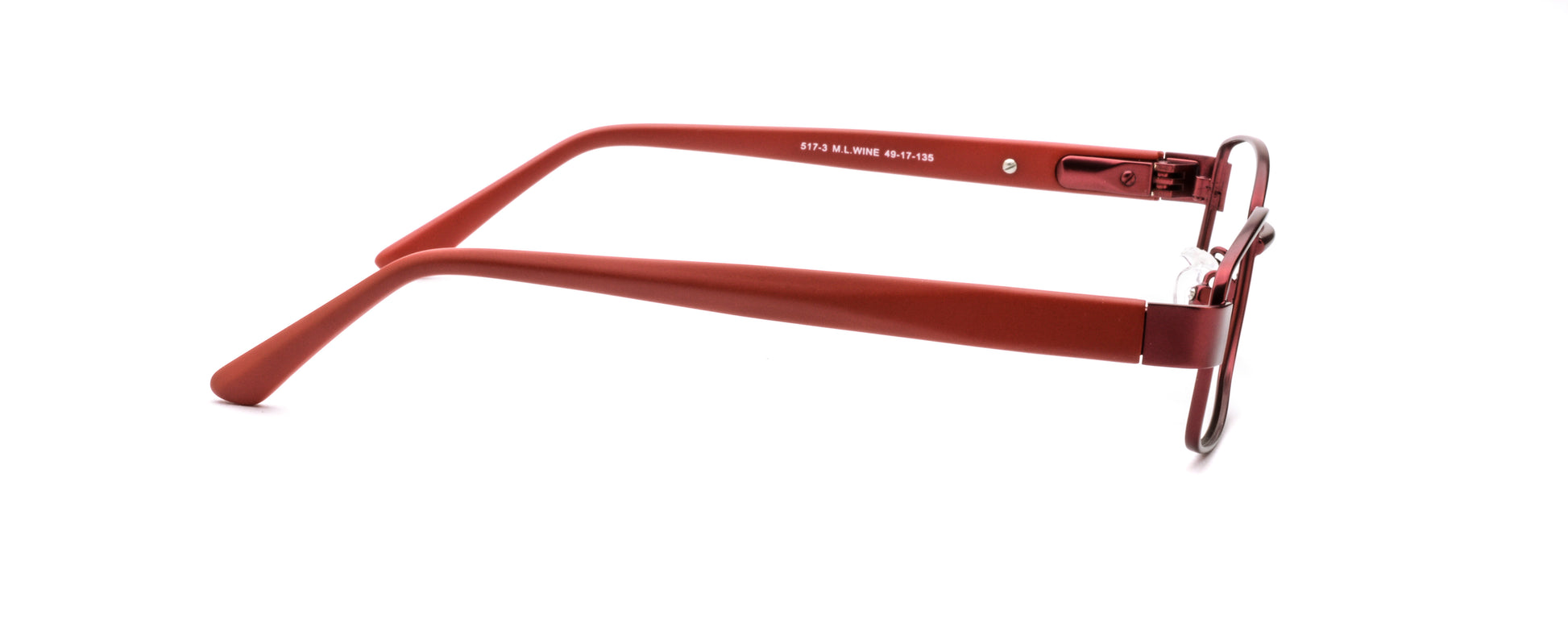RA517-3 | Women | Matte Burgundy | Metal Glasses