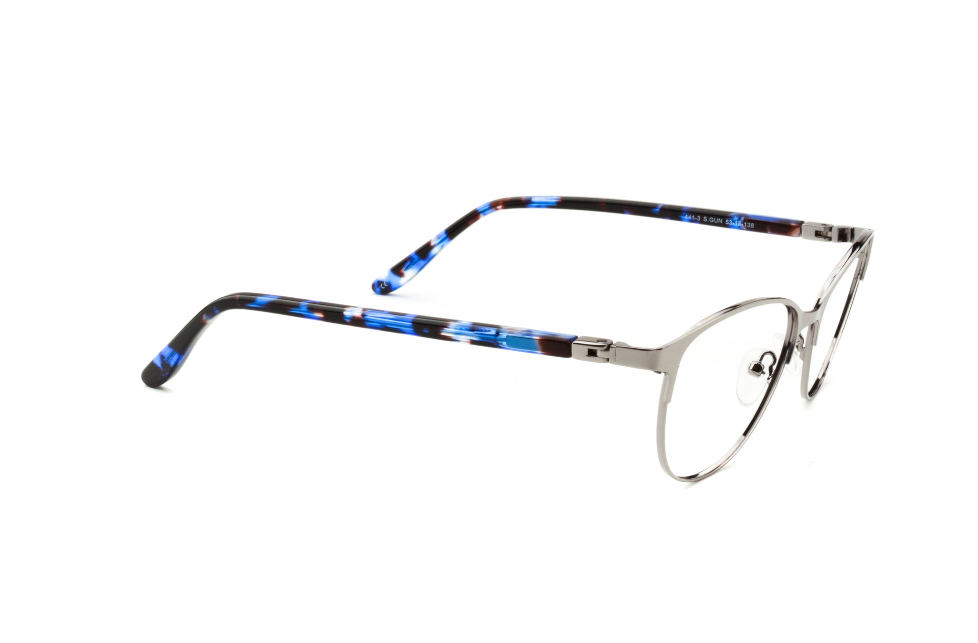 RA441-3 | Women | Shiny Gun | Metal Glasses