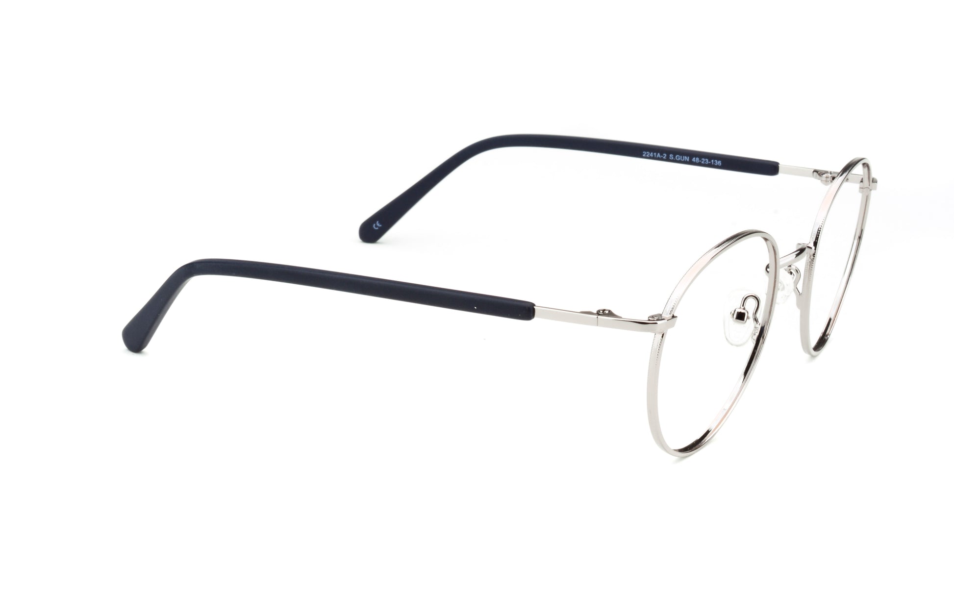 MX2241A-2 | Unisex | Shiny Gun | Metal Glasses