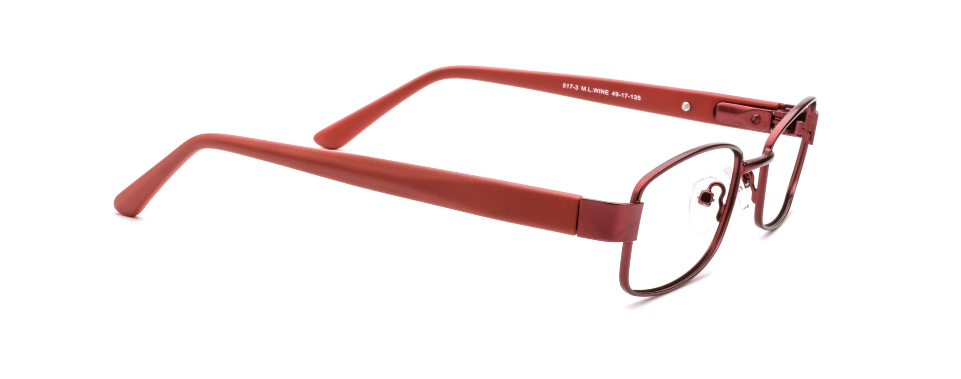 RA517-3 | Women | Matte Burgundy | Metal Glasses