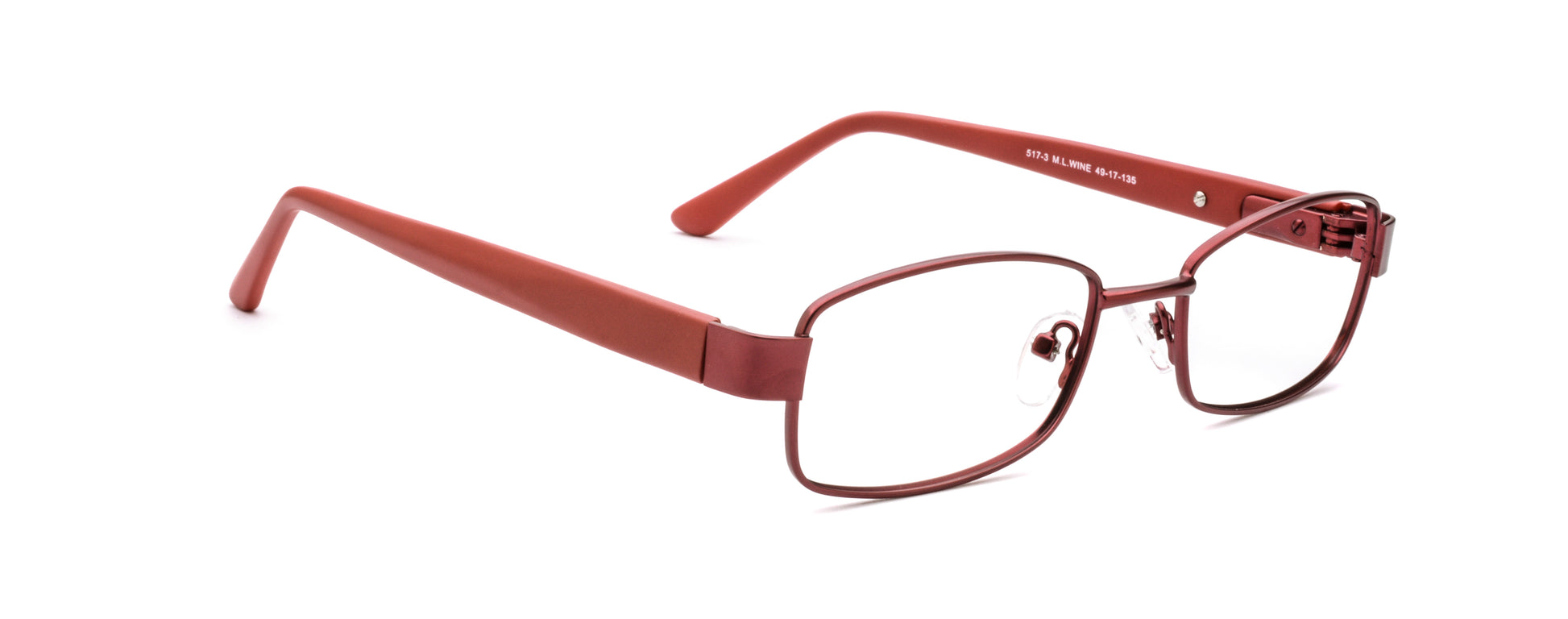 RA517-3 | Women | Matte Burgundy | Metal Glasses