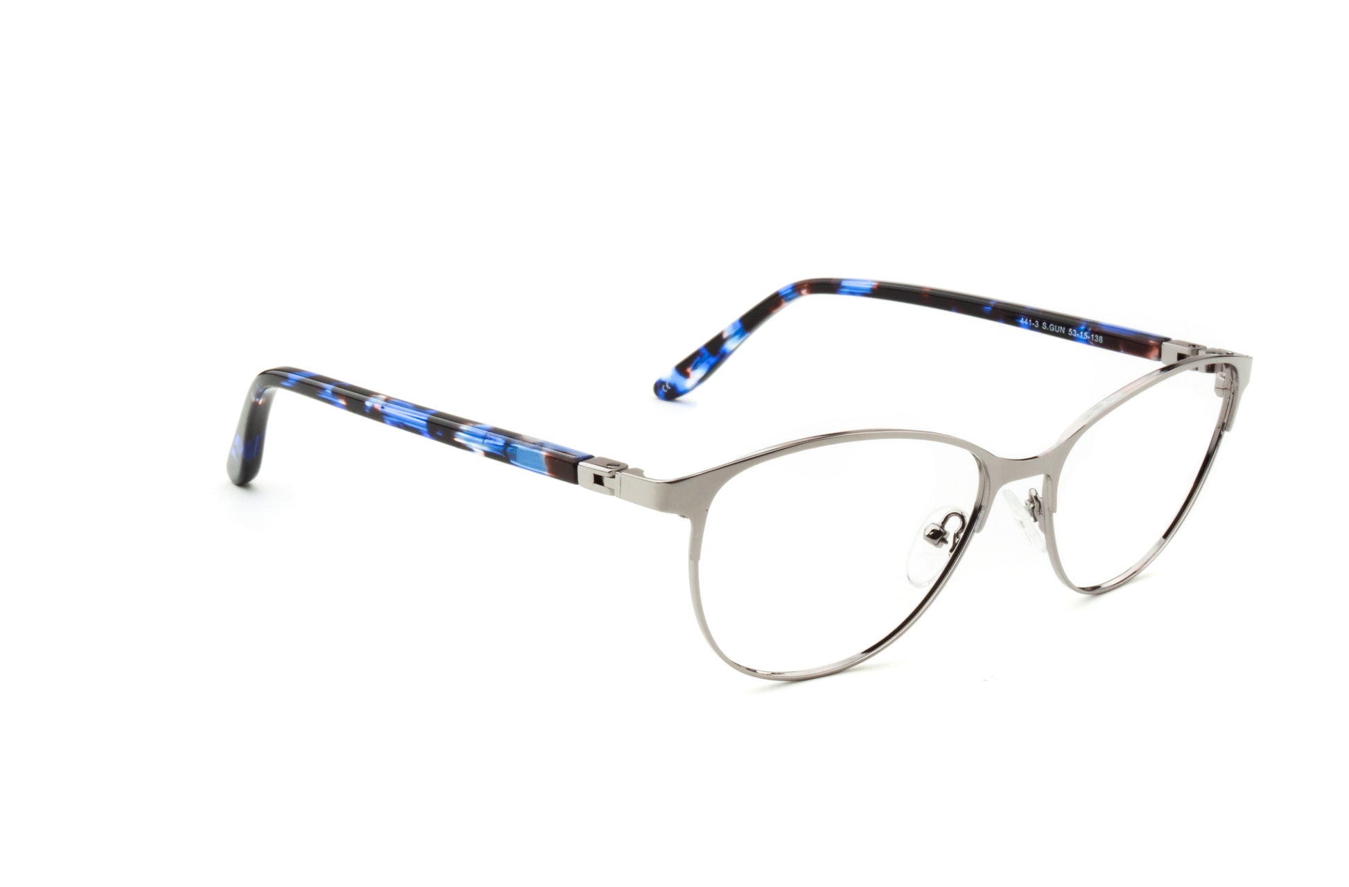 RA441-3 | Women | Shiny Gun | Metal Glasses