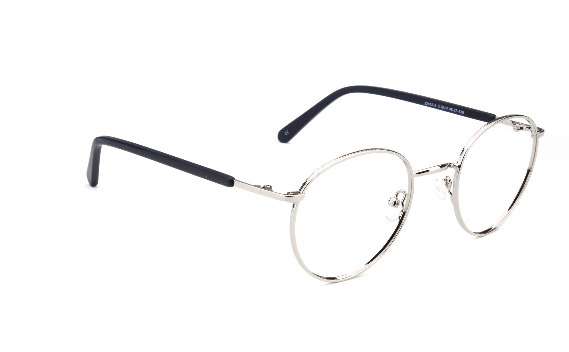MX2241A-2 | Unisex | Shiny Gun | Metal Glasses