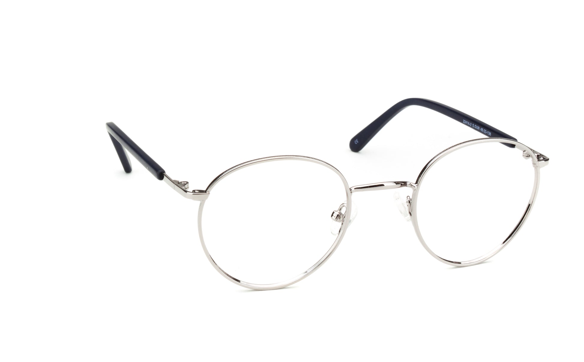 MX2241A-2 | Unisex | Shiny Gun | Metal Glasses