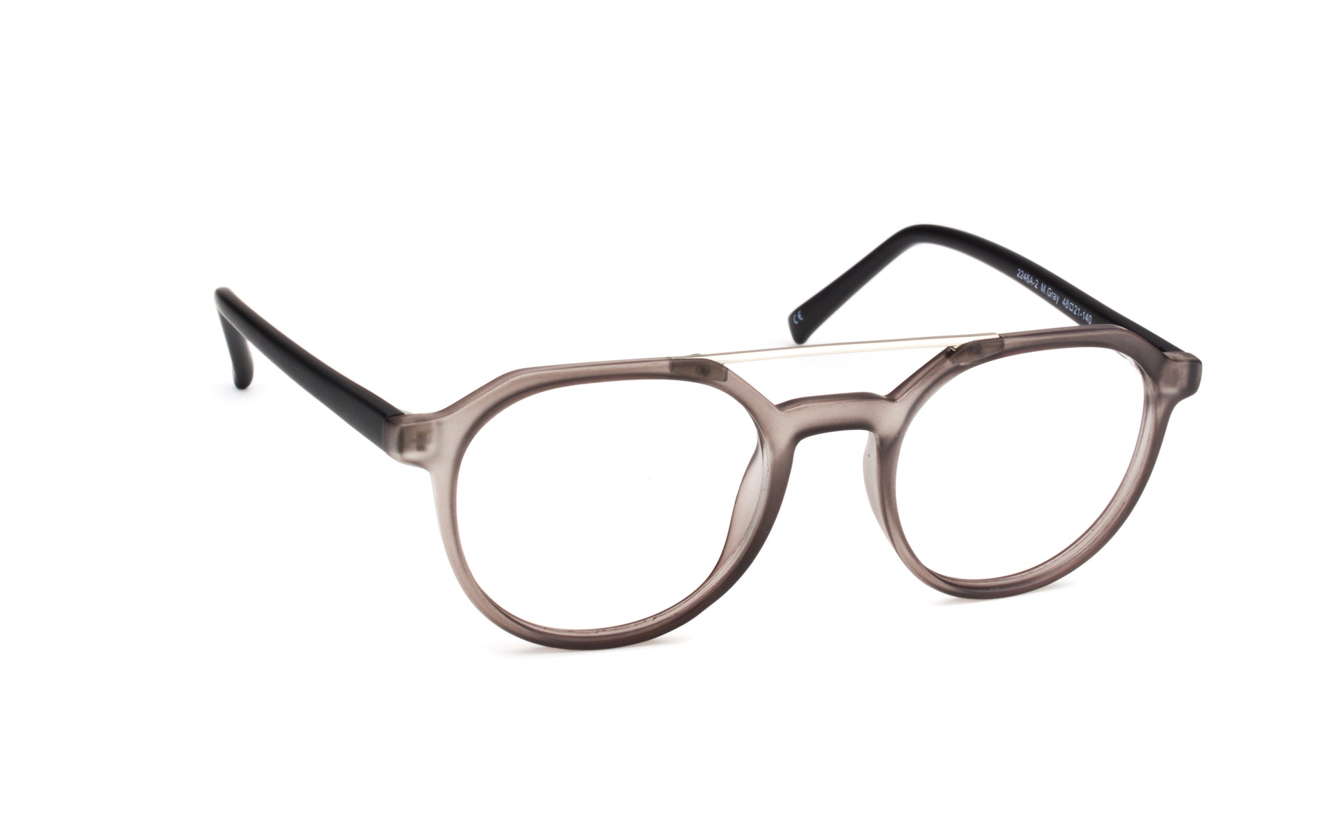 MX2246A-2 | Unisex | Matte Gray | Acetate Glasses