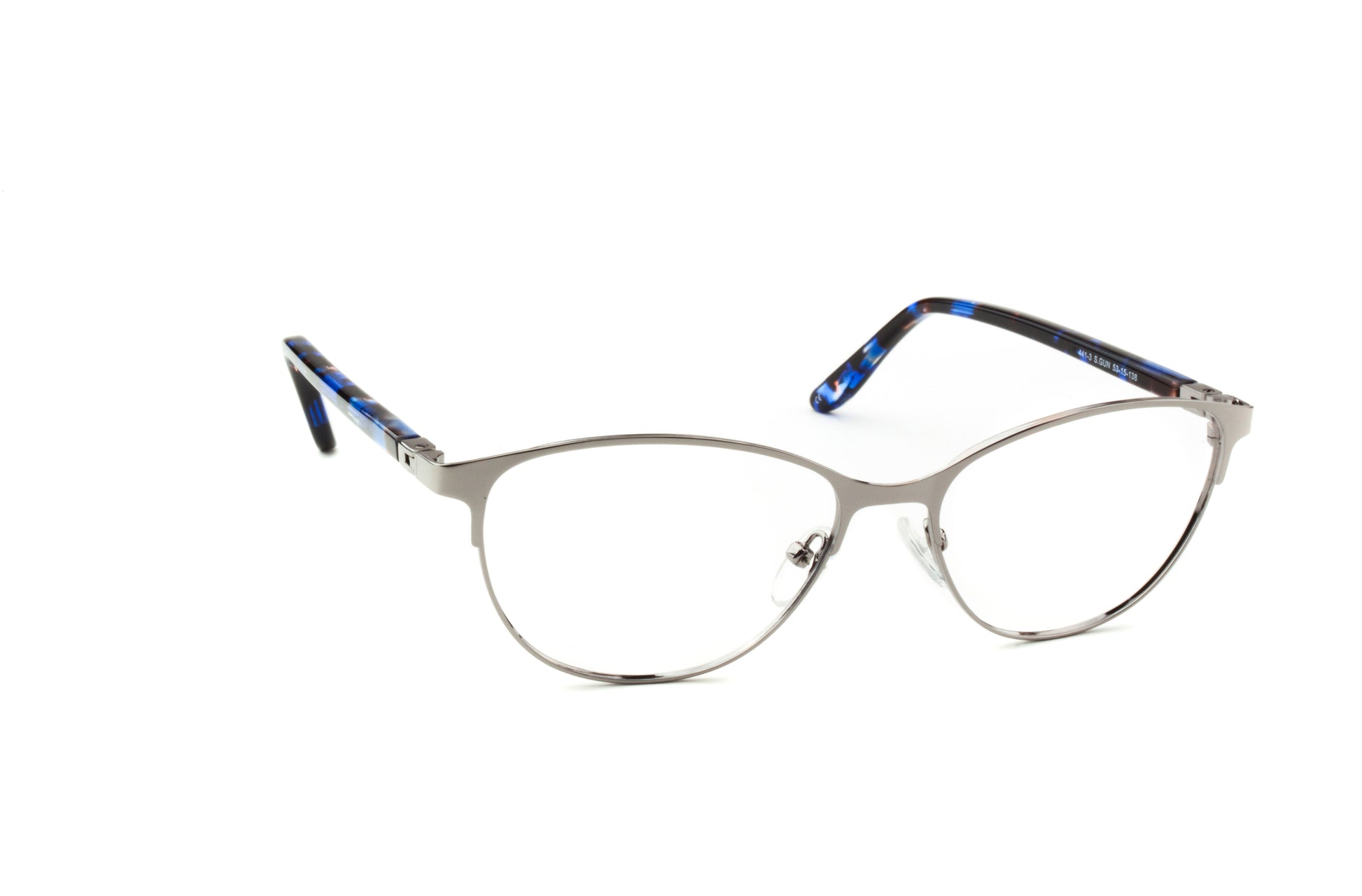 RA441-3 | Women | Shiny Gun | Metal Glasses