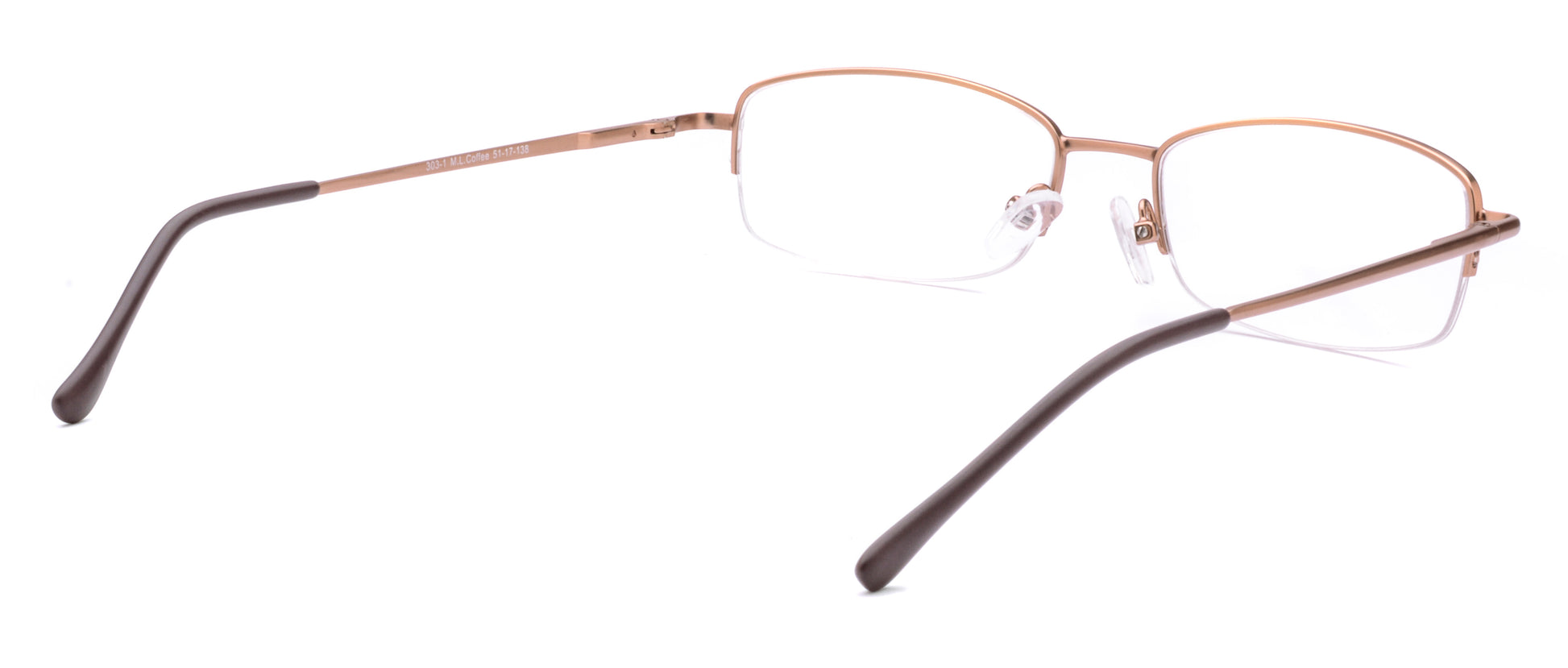 RA303-1 | Unisex | Matte Brown | Metal Glasses