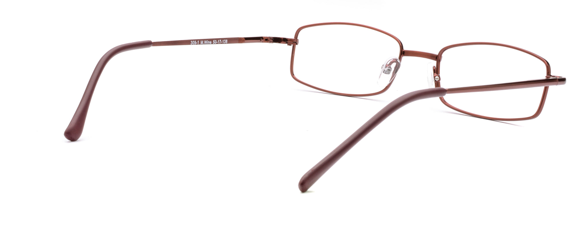 RA309-1 | Unisex | Matte Burgundy | Metal Glasses