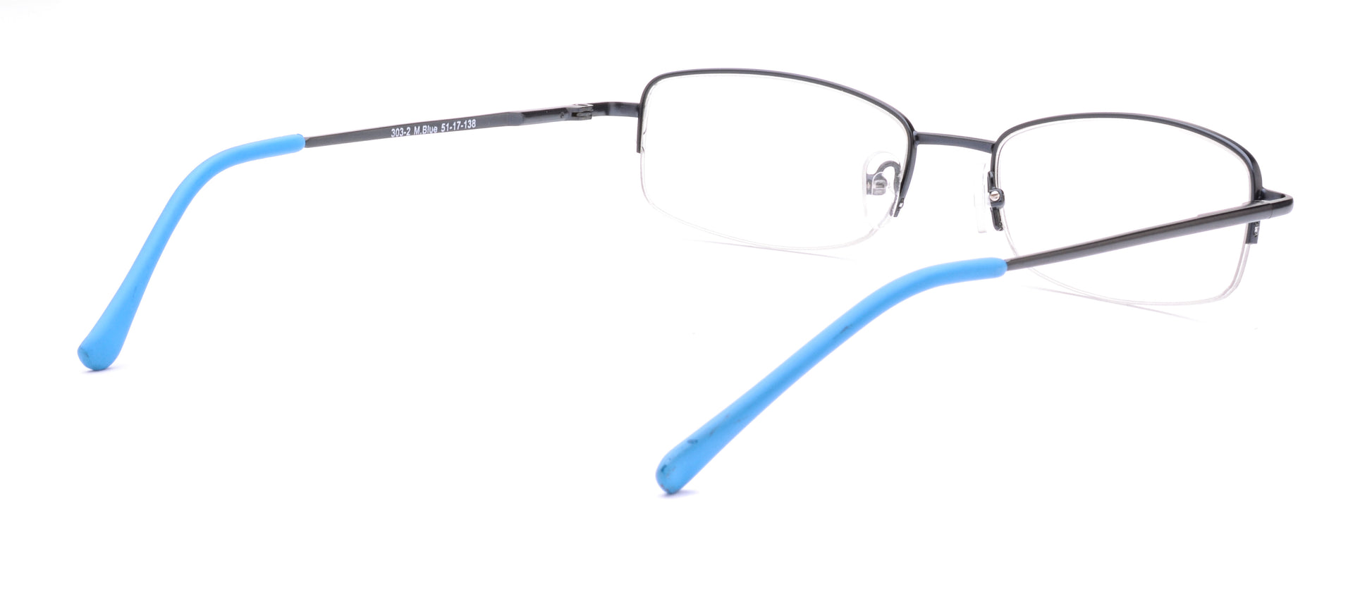 RA303-2 | Unisex | Matte Blue | Metal Glasses