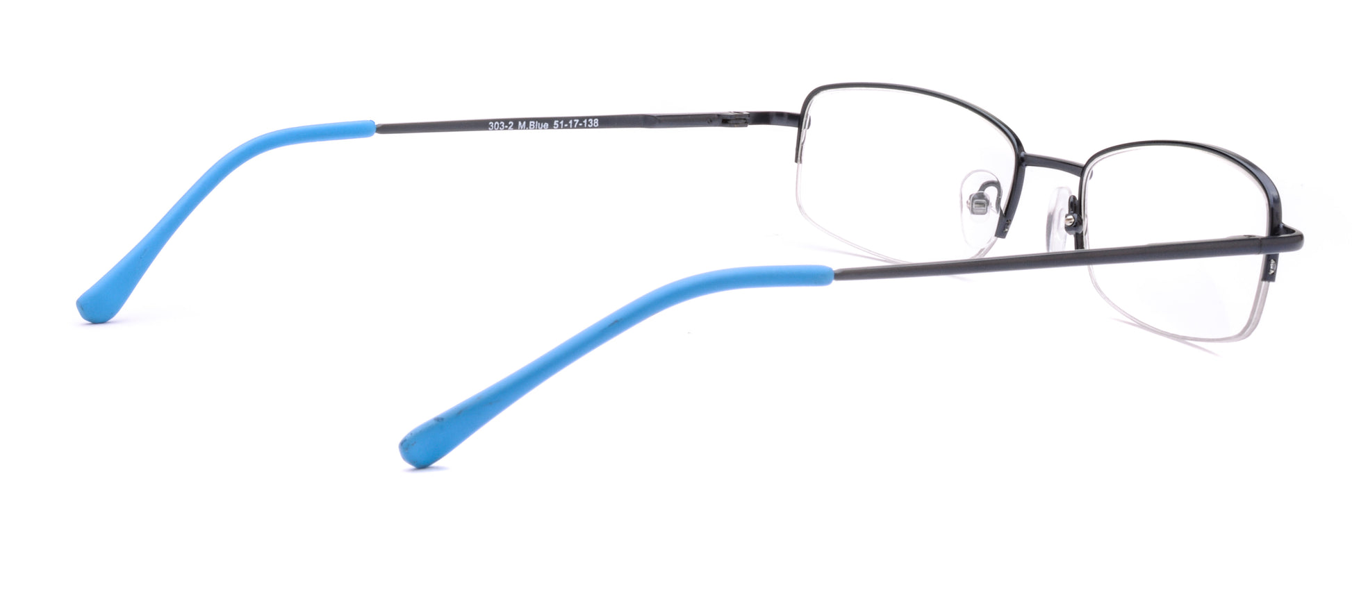 RA303-2 | Unisex | Matte Blue | Metal Glasses