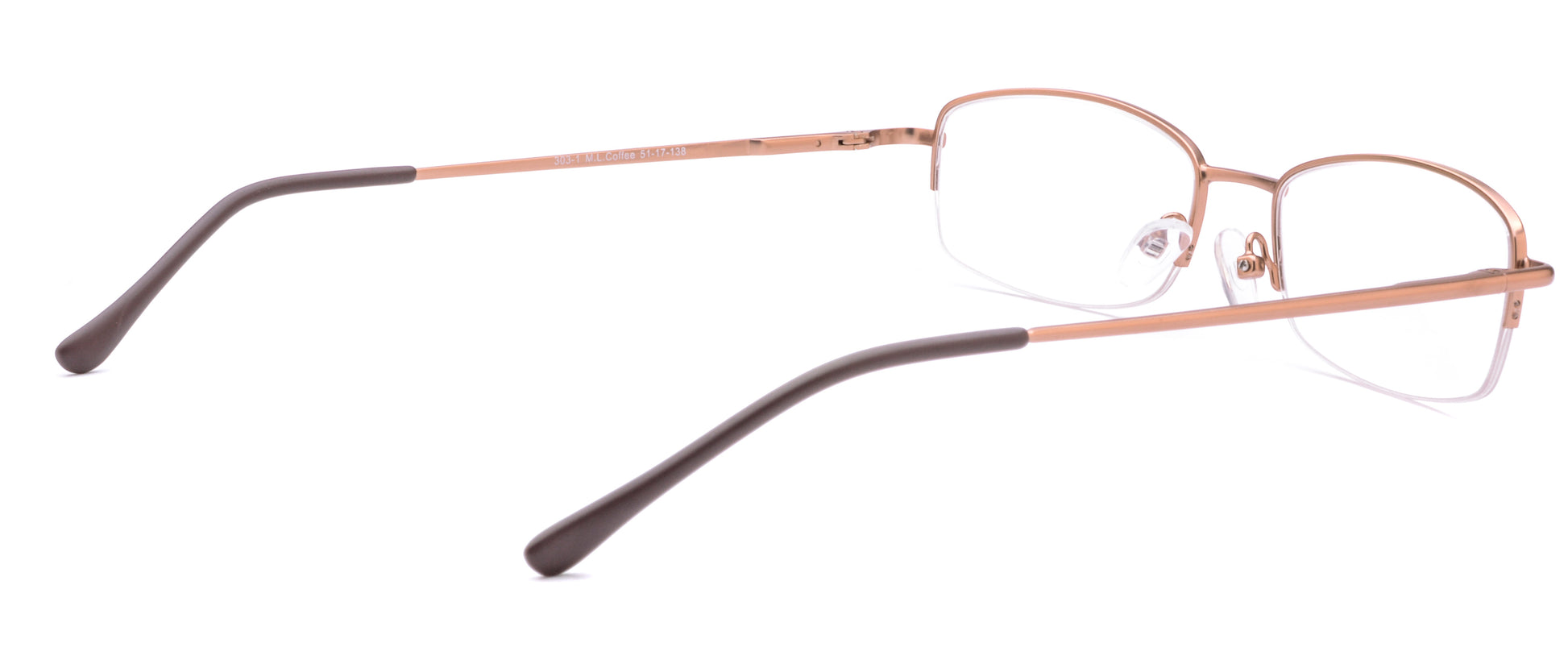 RA303-1 | Unisex | Matte Brown | Metal Glasses