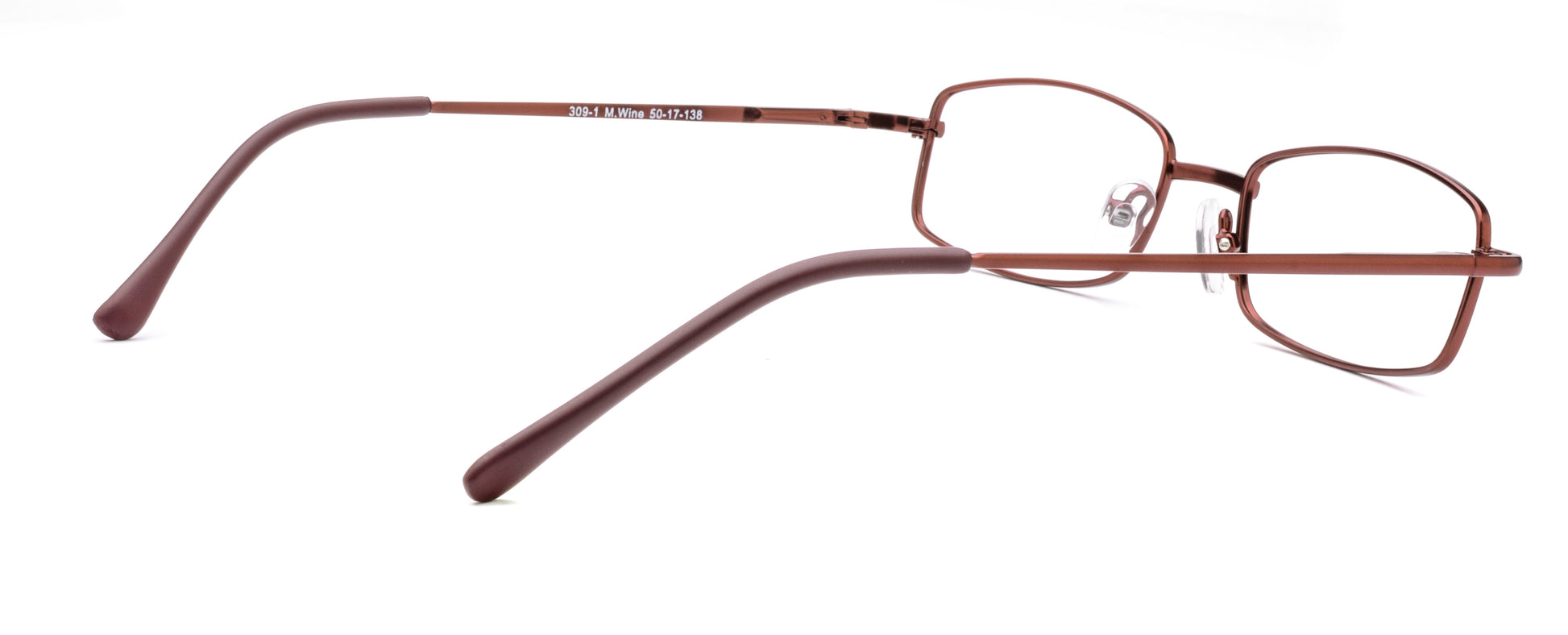 RA309-1 | Unisex | Matte Burgundy | Metal Glasses