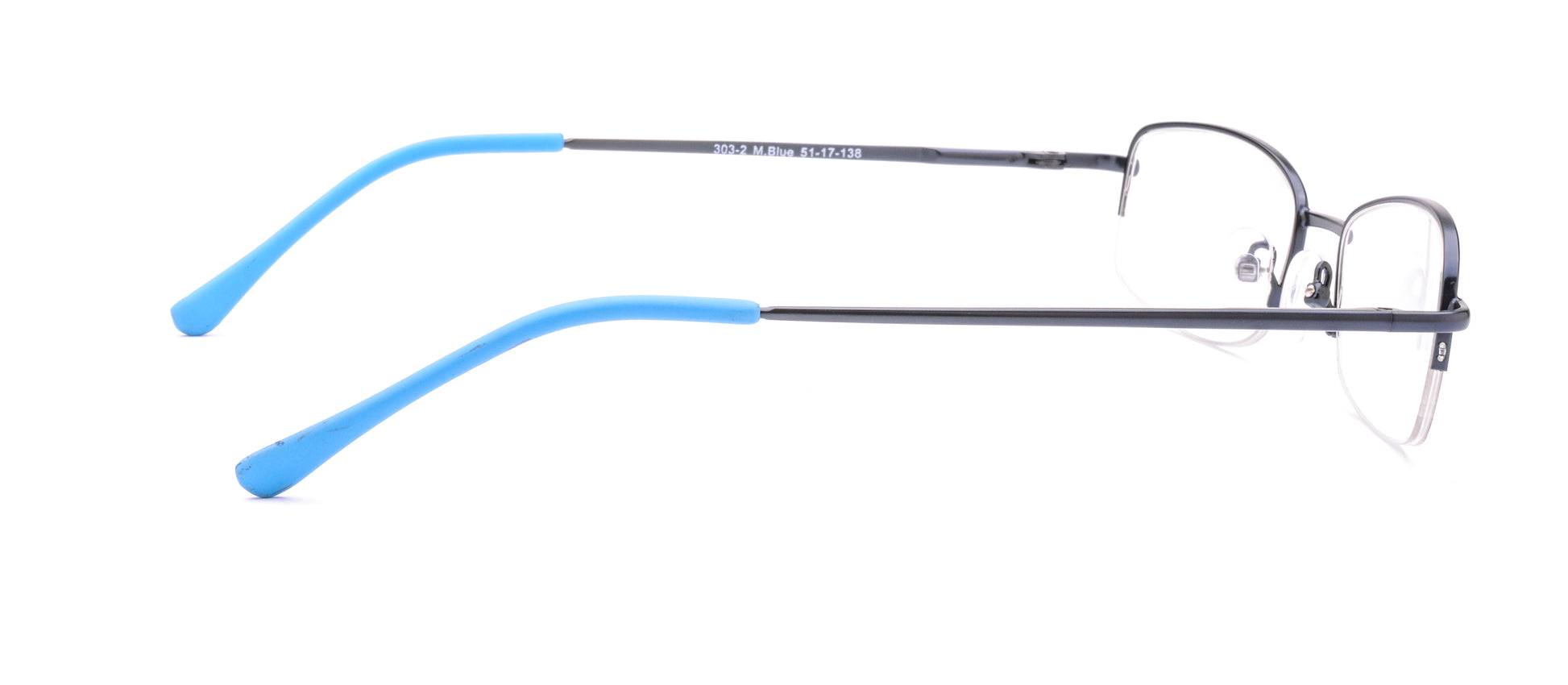 RA303-2 | Unisex | Matte Blue | Metal Glasses