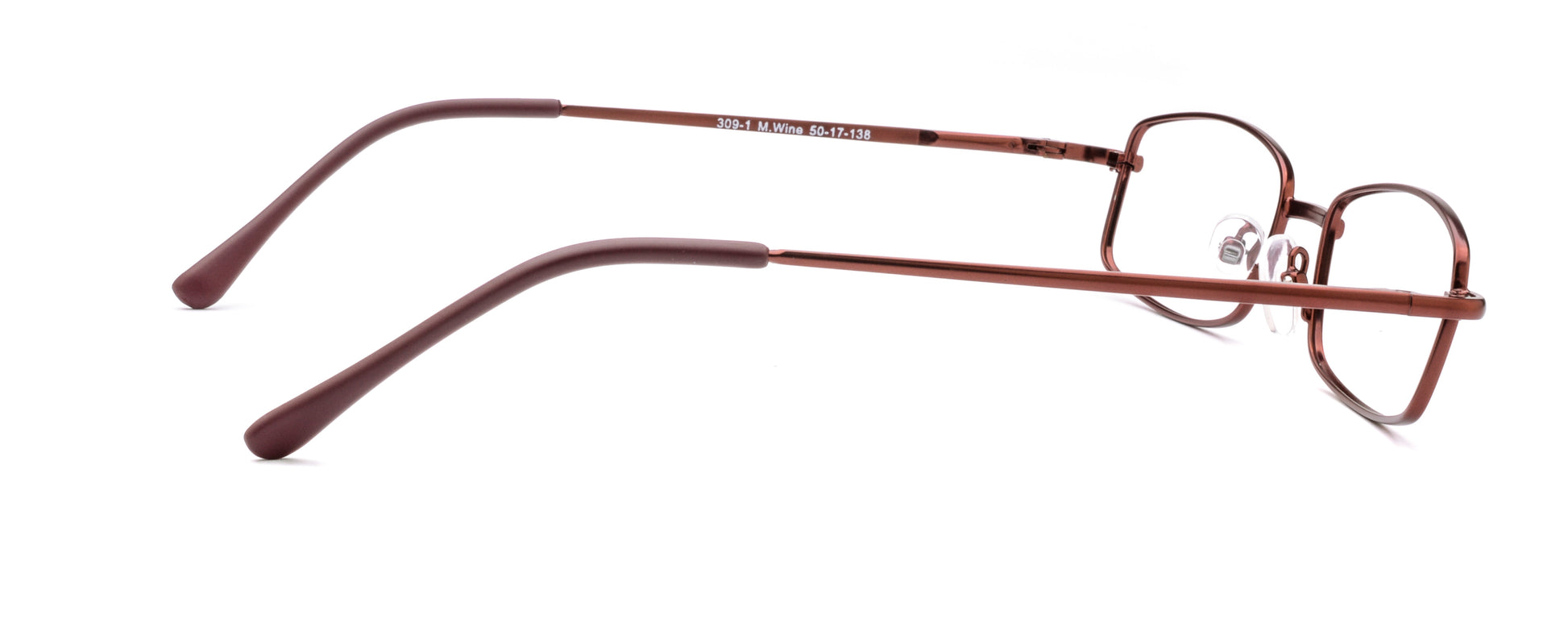RA309-1 | Unisex | Matte Burgundy | Metal Glasses