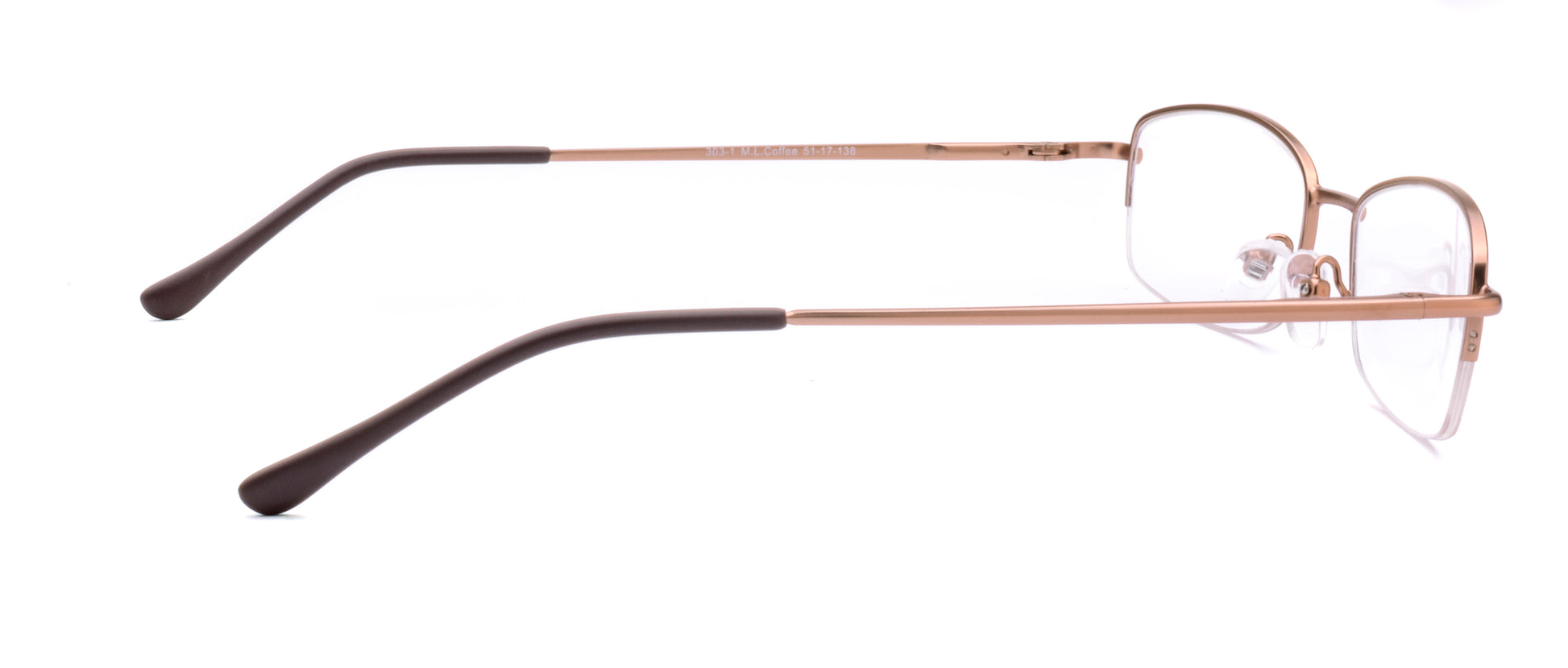 RA303-1 | Unisex | Matte Brown | Metal Glasses