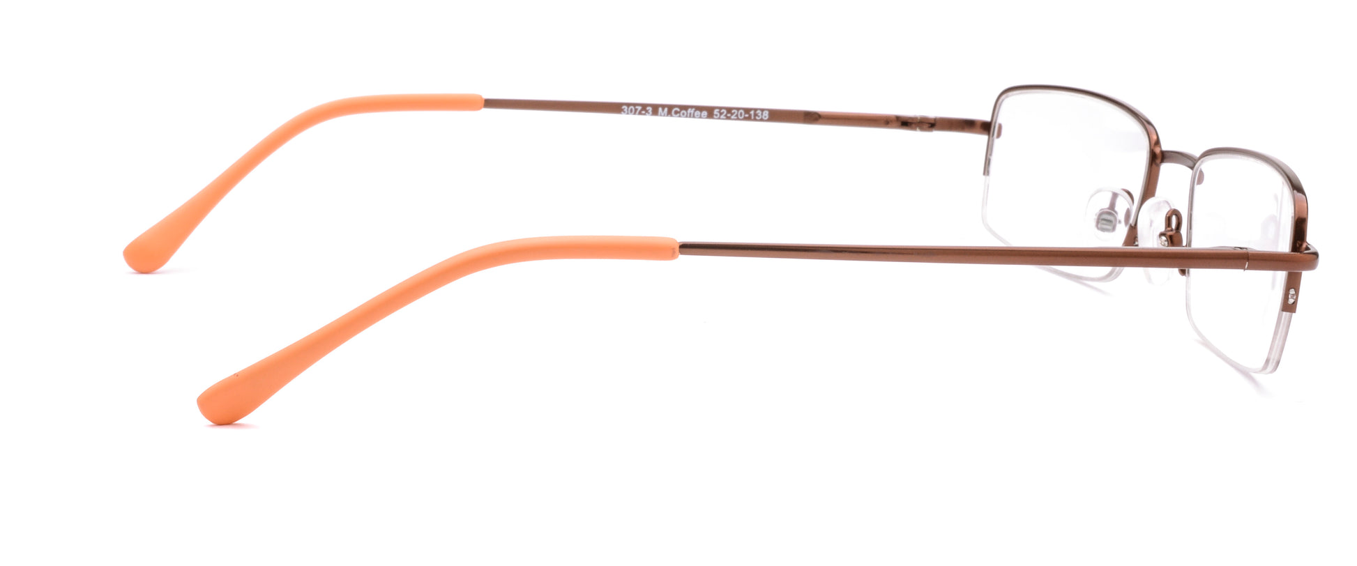 RA307-3 | Unisex | Matte Brown | Metal Glasses
