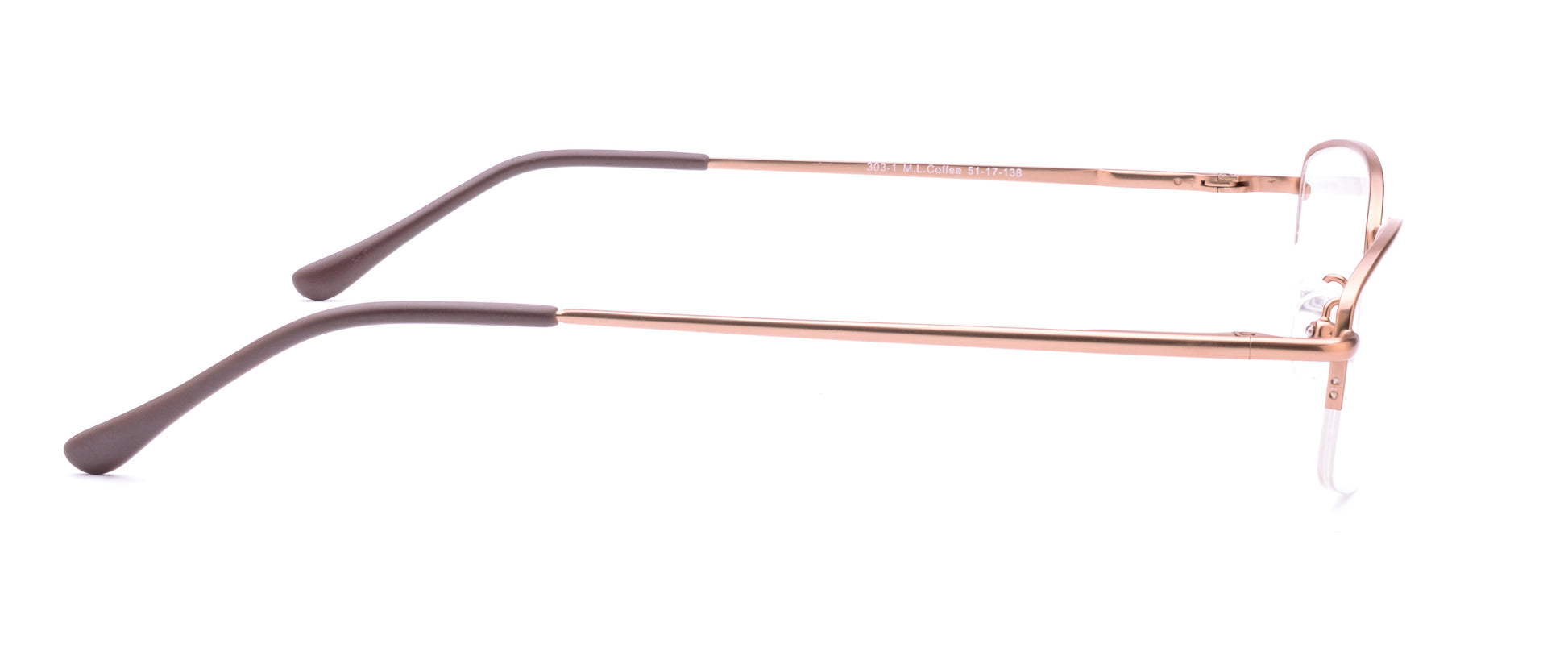 RA303-1 | Unisex | Matte Brown | Metal Glasses