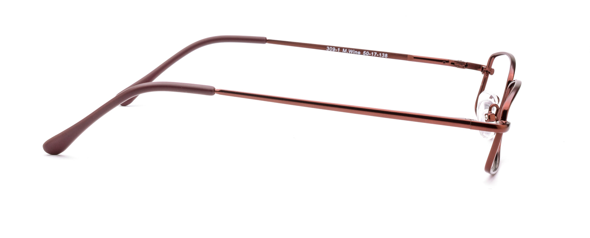 RA309-1 | Unisex | Matte Burgundy | Metal Glasses