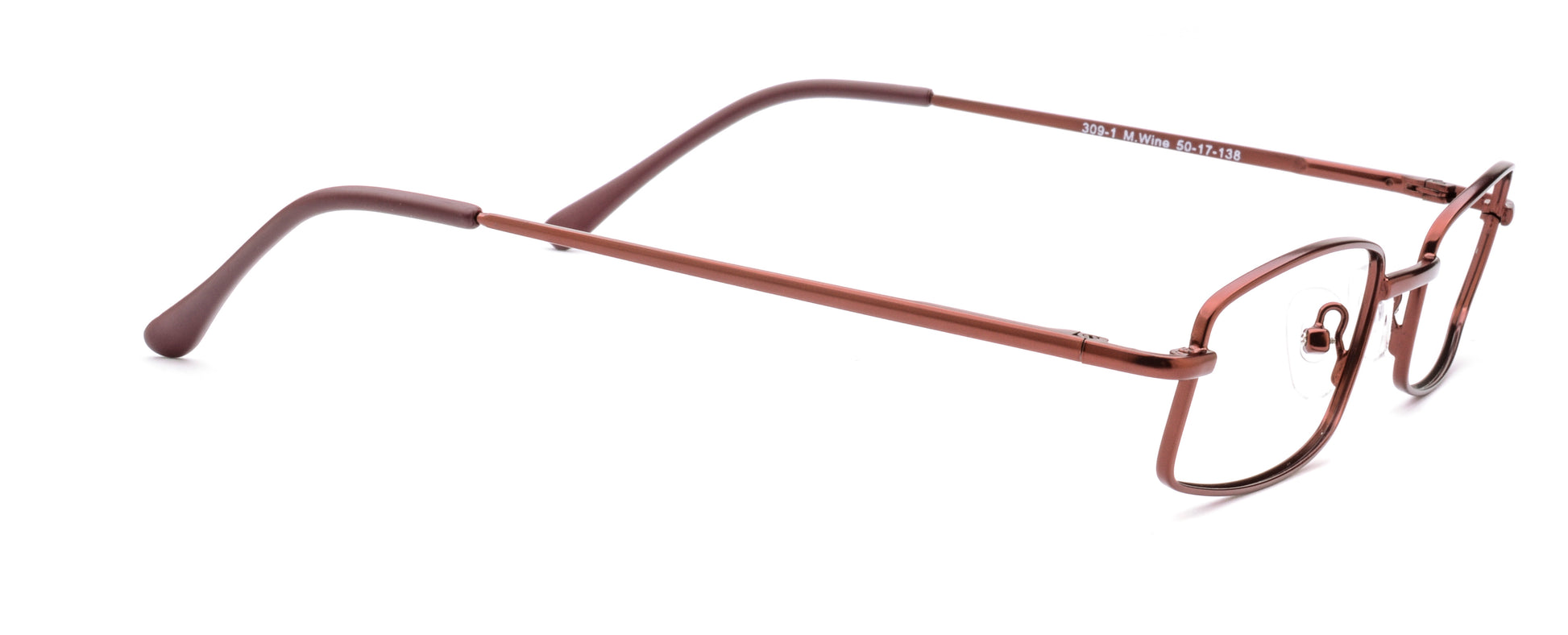 RA309-1 | Unisex | Matte Burgundy | Metal Glasses