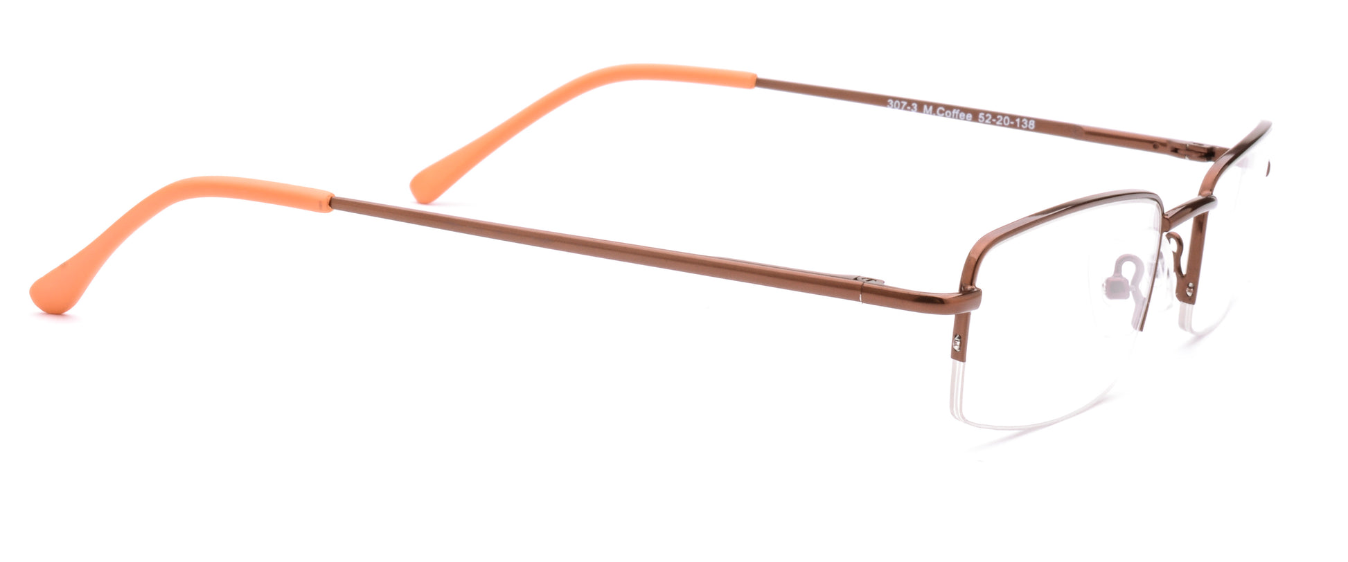RA307-3 | Unisex | Matte Brown | Metal Glasses