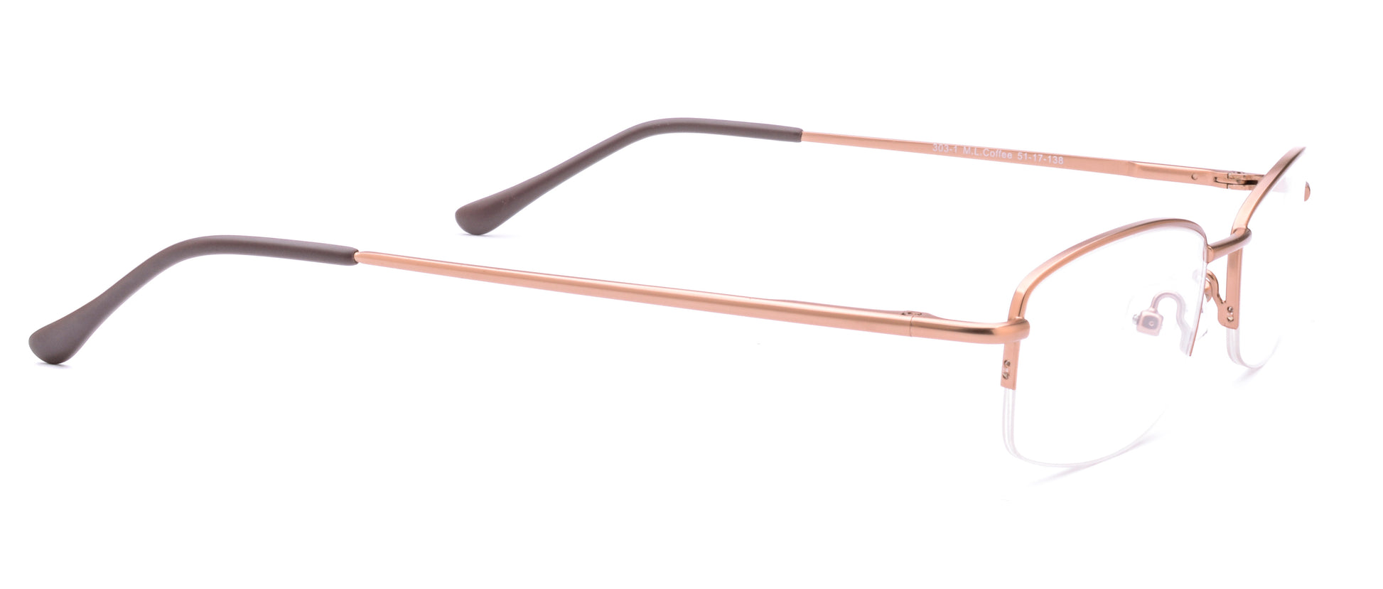 RA303-1 | Unisex | Matte Brown | Metal Glasses