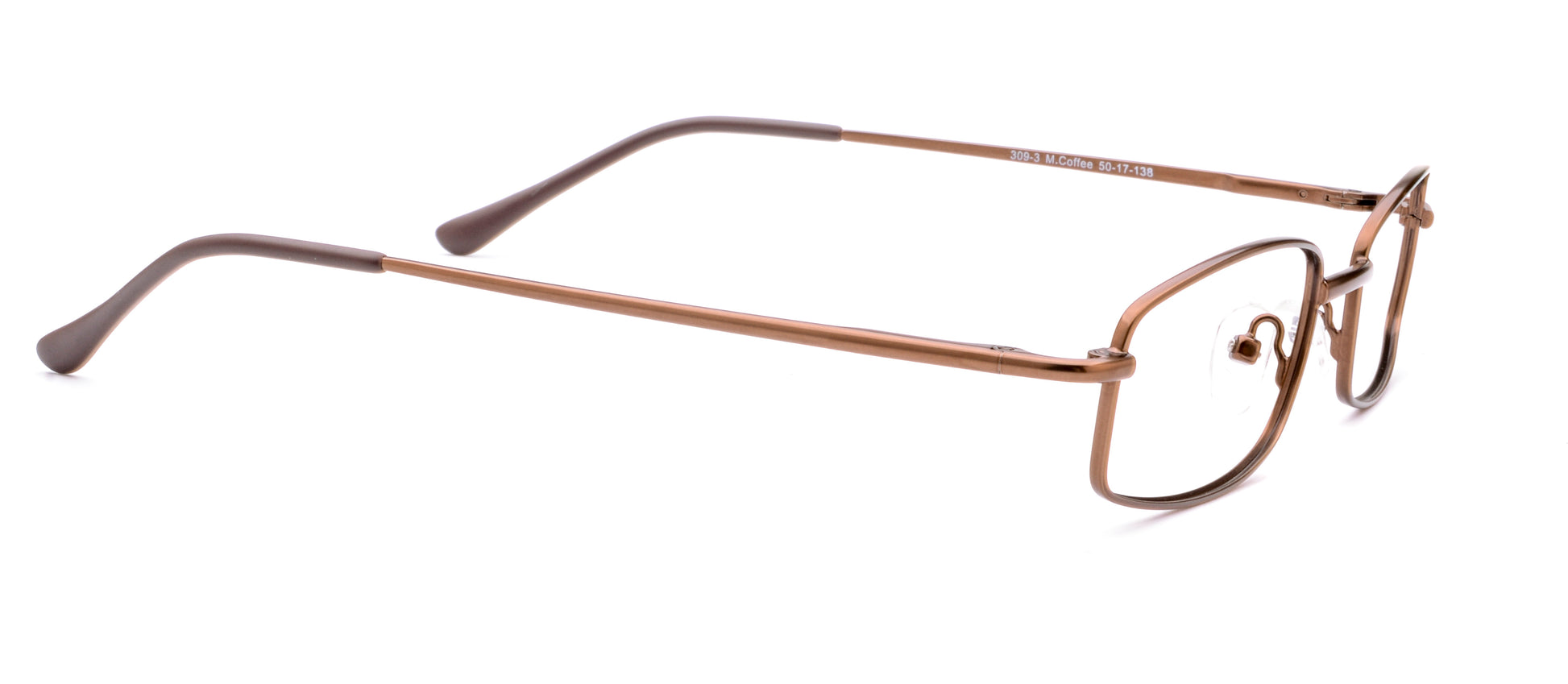 RA309-3 | Unisex | Matte Brown | Metal Glasses
